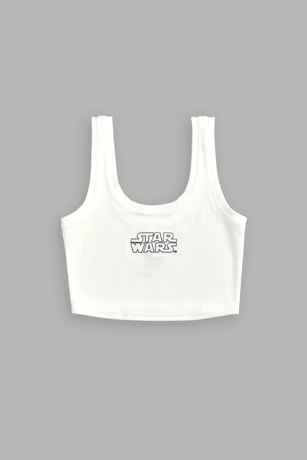Star Wars She Classic Ribbed Tank in Cream — imagem 3