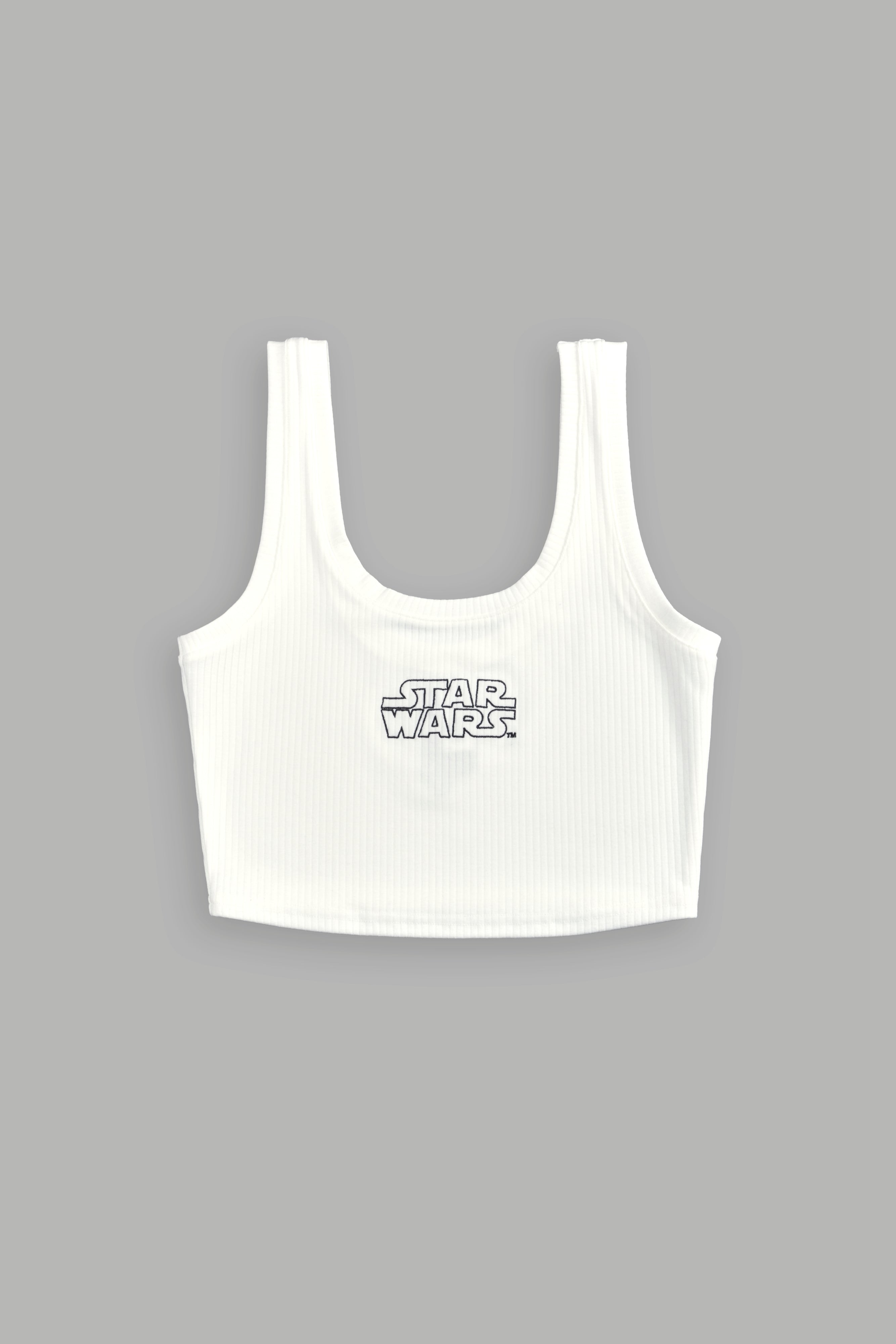 Star Wars She Classic Ribbed Tank in Cream — imagem 3