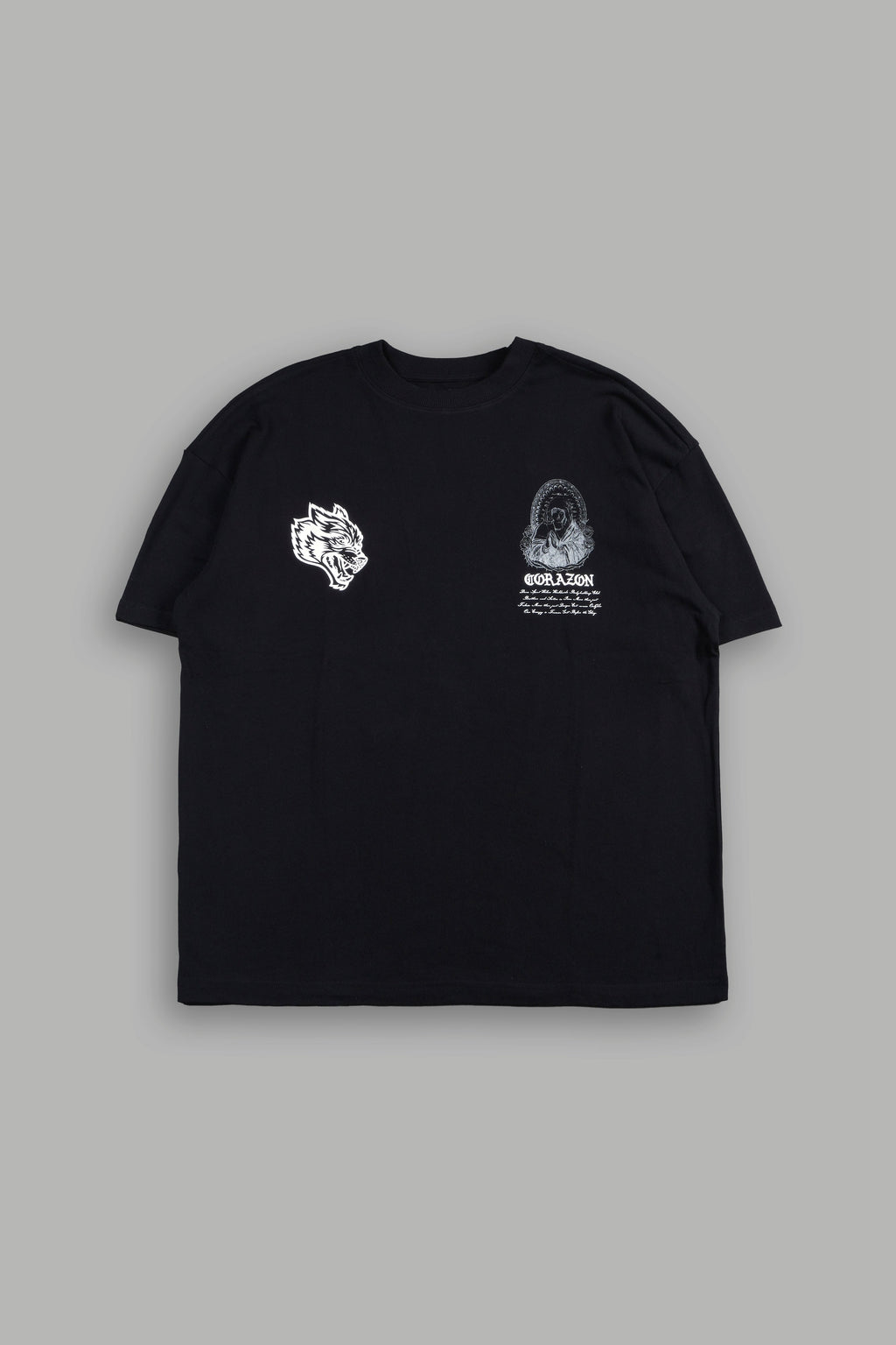 Sacred Lady Premium Oversized Tee In Black