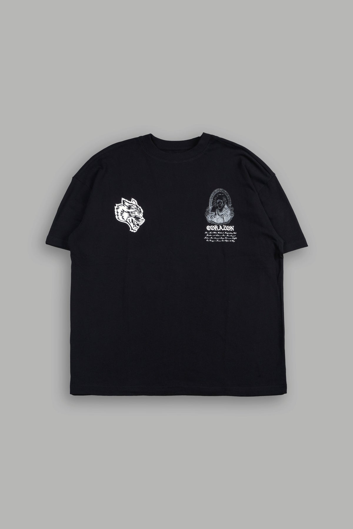Sacred Lady Premium Oversized Tee In Black