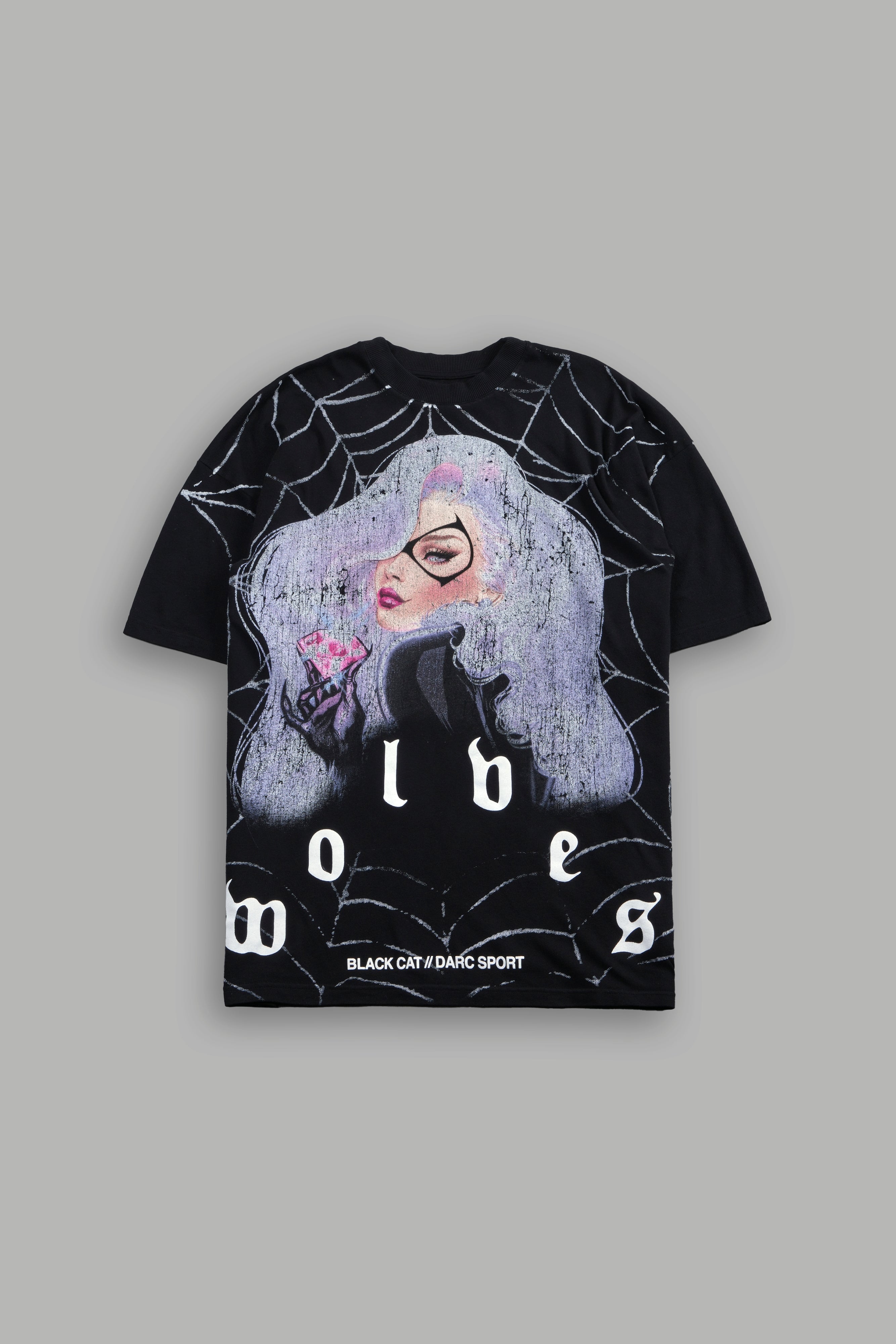 Cat Got Your Tongue Premium Oversized Tee in Black