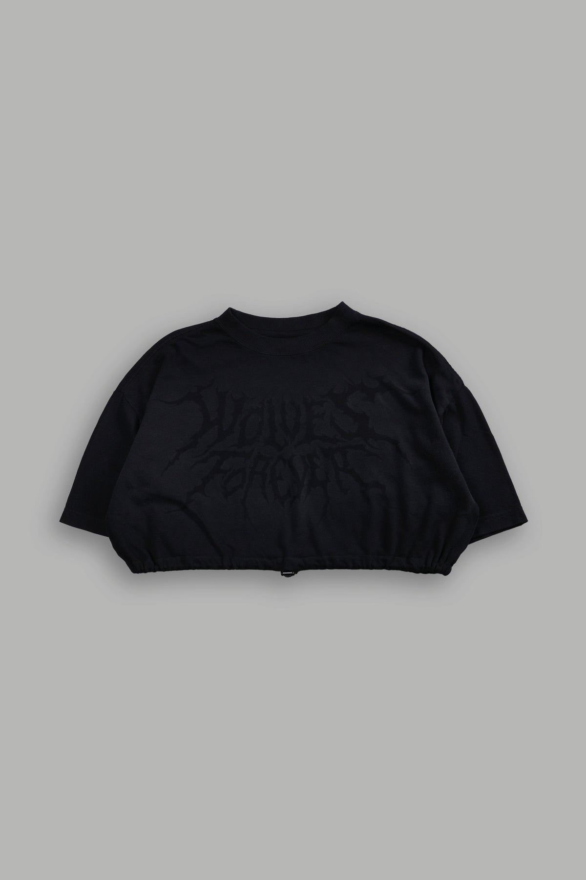 Forged From Iron Bungee Cropped Tee in Black Horizon Sun Fade - imagem 3