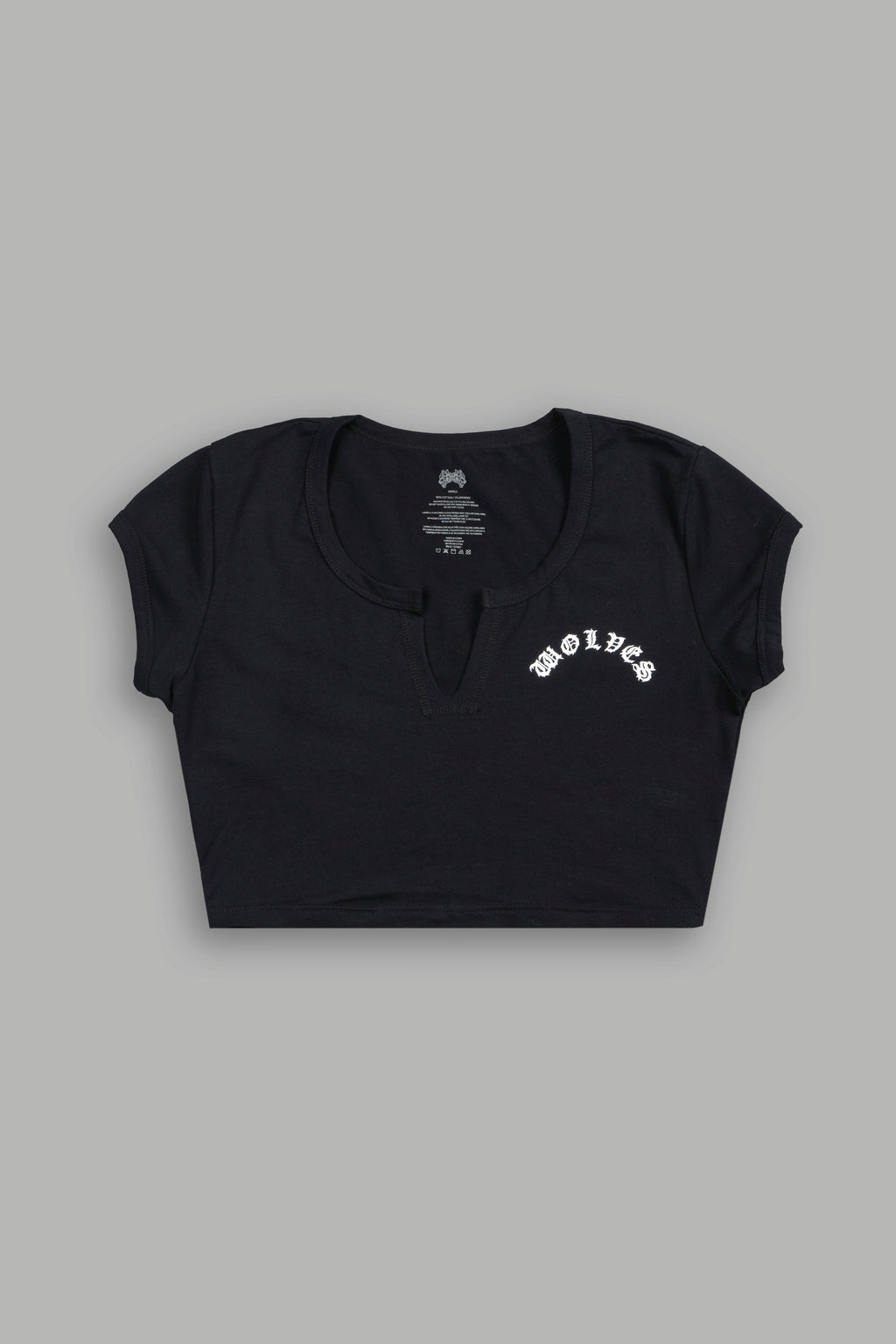 Hesh Chopper Thorns Josie Crop Baby Tee In Black