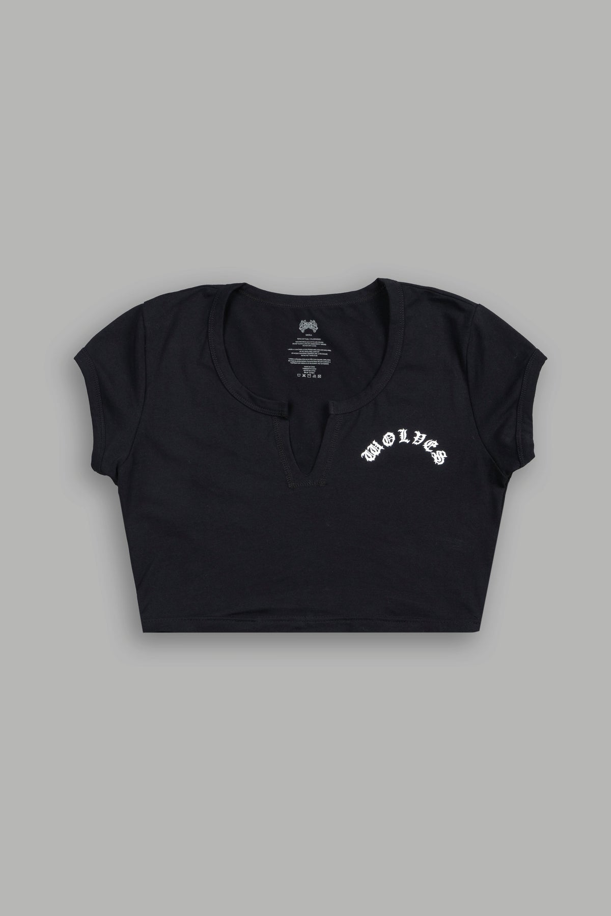Hesh Chopper Thorns Josie Crop Baby Tee In Black