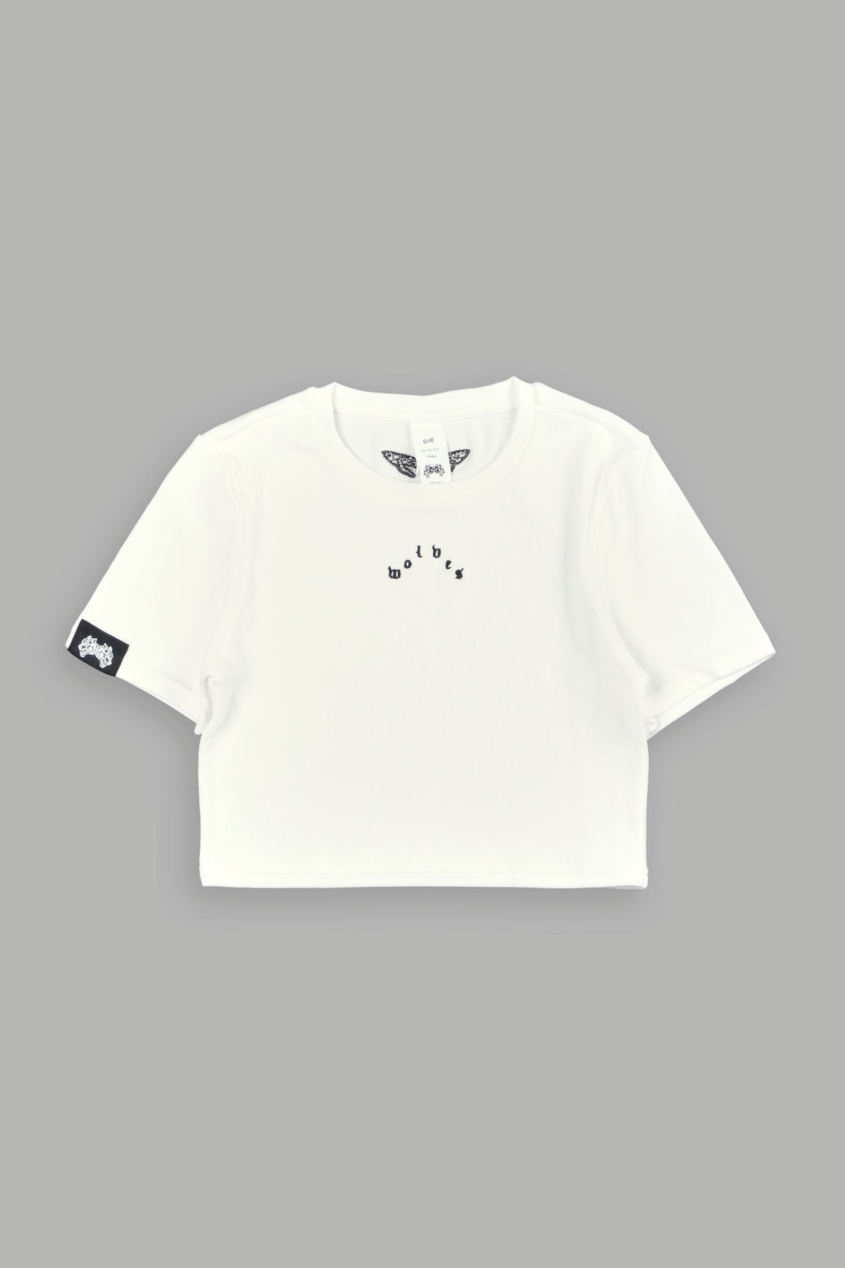 She Pyramid  Ribbed Baby Tee In Stone — imagem 5