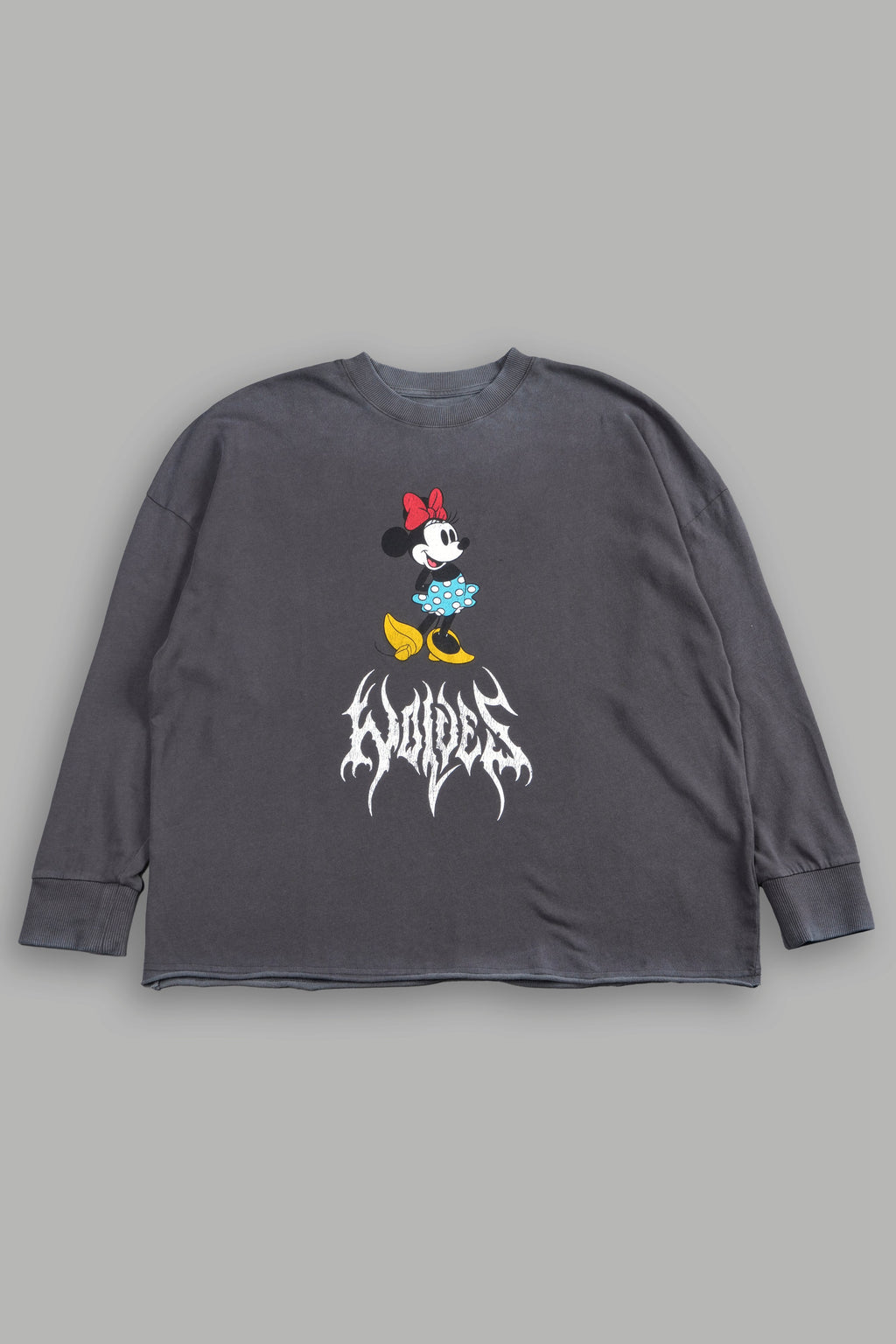 Minnie Mouse Hesh Premium Box Cut Ls Tee in Wolf Gray