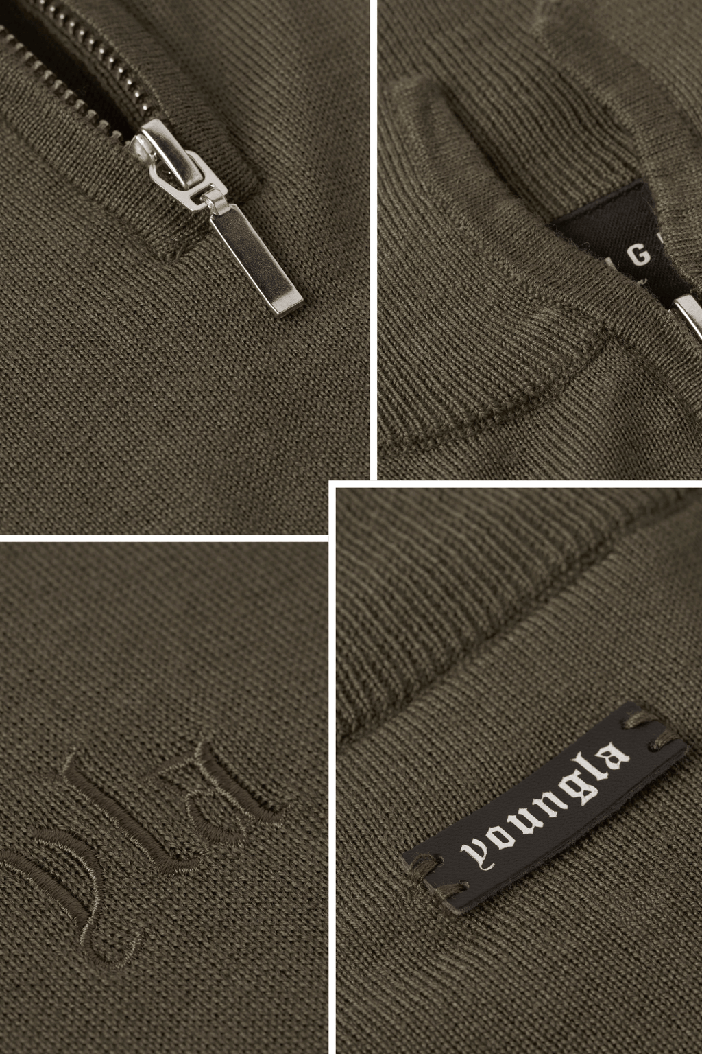 8048 - Monaco Wool Quarter-Zip Sweaters — imagem 5