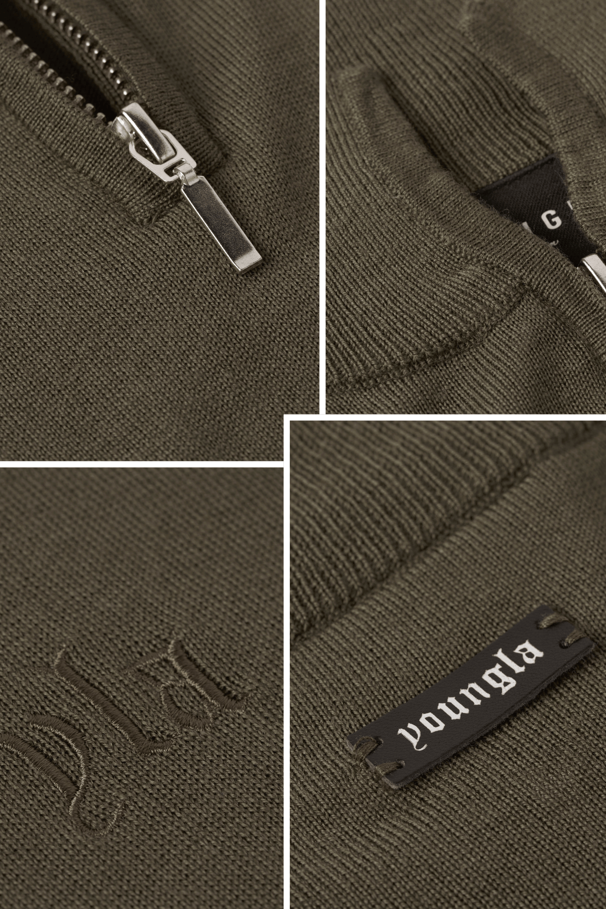 8048 - Monaco Wool Quarter-Zip Sweaters — imagem 5