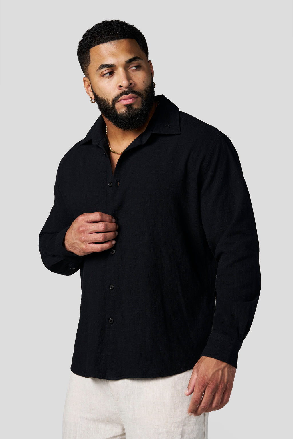 8095 - Cotton Linen Button-Ups — imagem 8