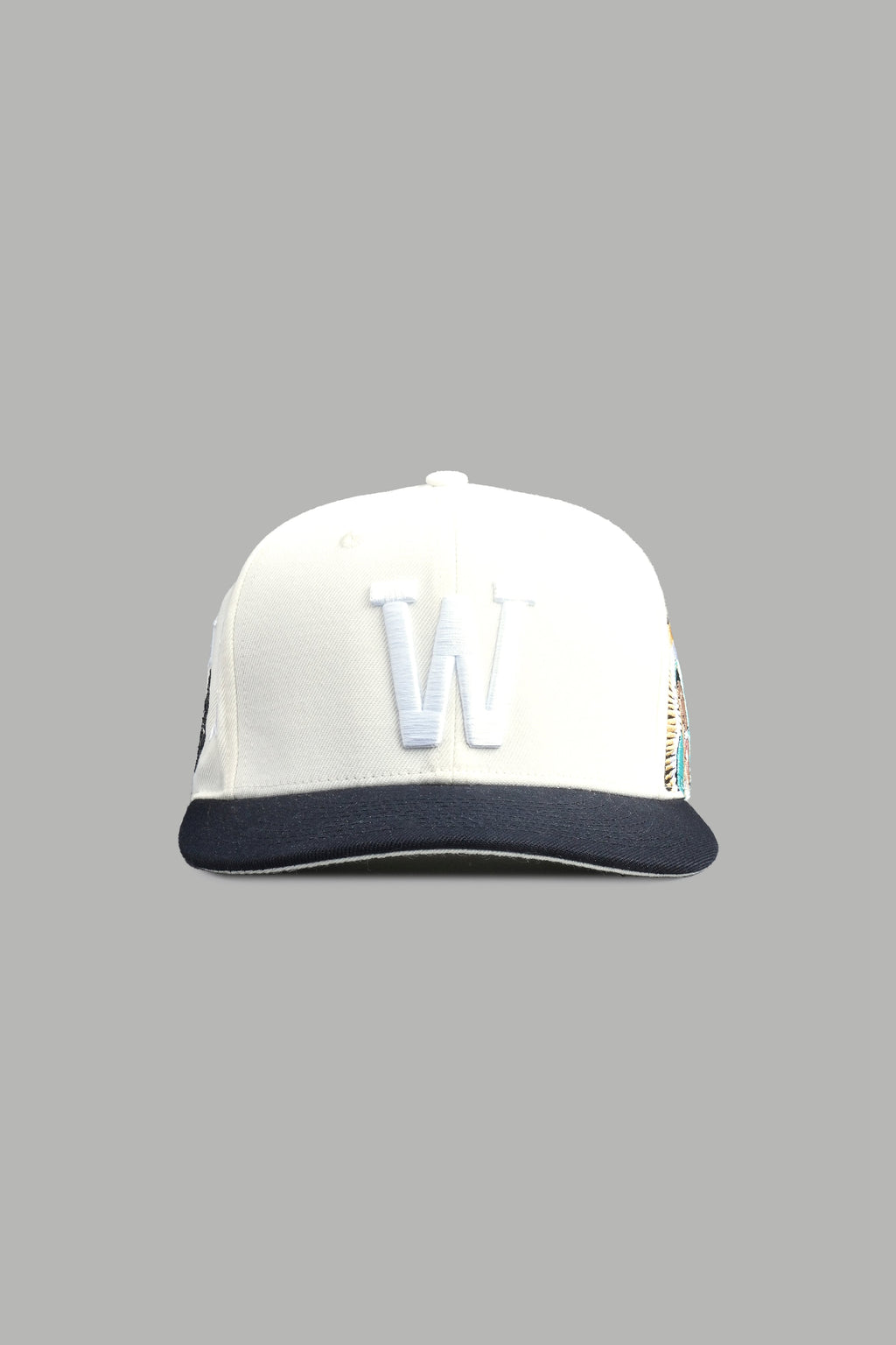 Nuestra Senora Fitted Cap In Cream/Black