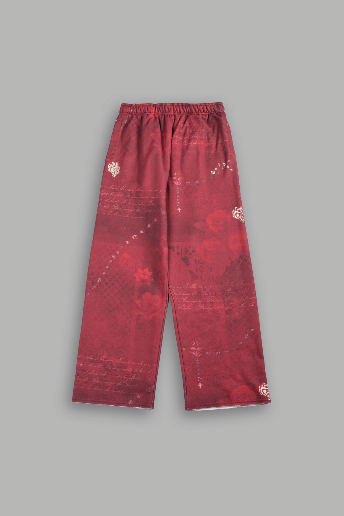 Wolves Pyramid Big Cozy Sweats In Rosas De Sangre