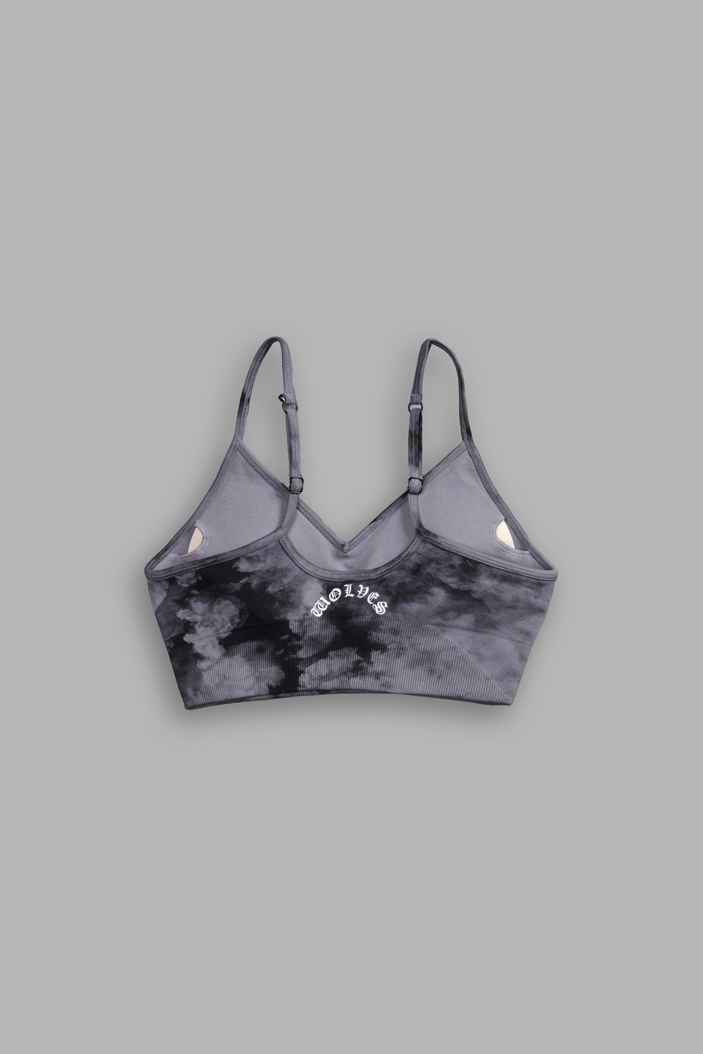 Dual Wolf Chopper "Everson Seamless" Sports Bra in Black Ghost Clouds - imagem 7