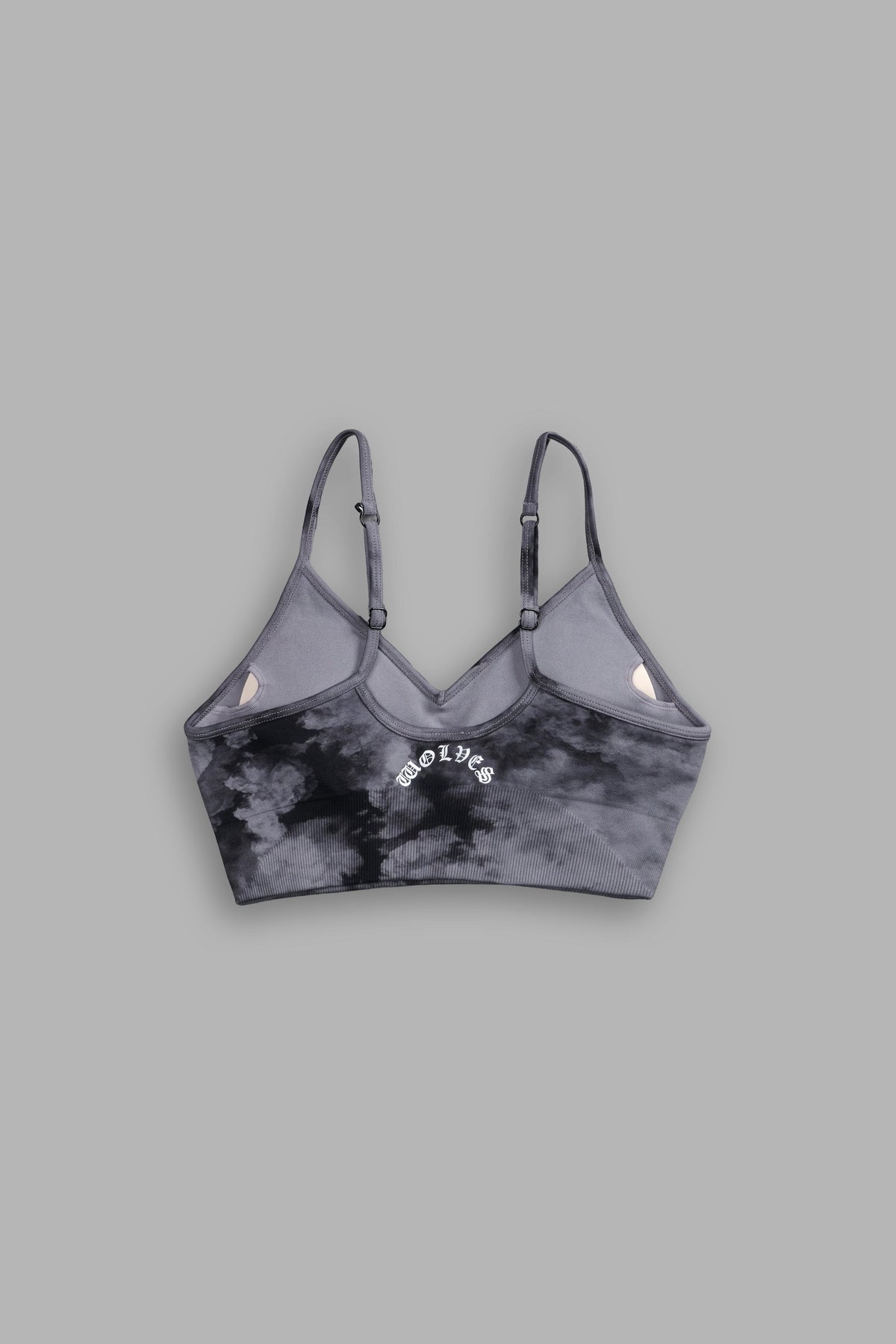 Dual Wolf Chopper "Everson Seamless" Sports Bra in Black Ghost Clouds - imagem 7