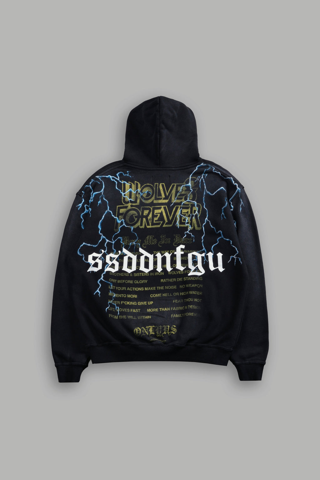 Darc Storm "Pierce" Hoodie in Black Drift Wash — imagem 1