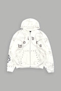 Thorns Frvr Grunge Moatis Zip Hoodie In Cream