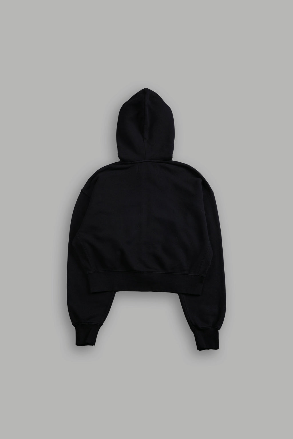 Single Wolf "Sage" Cropped Zip Hoodie in Black — imagem 4