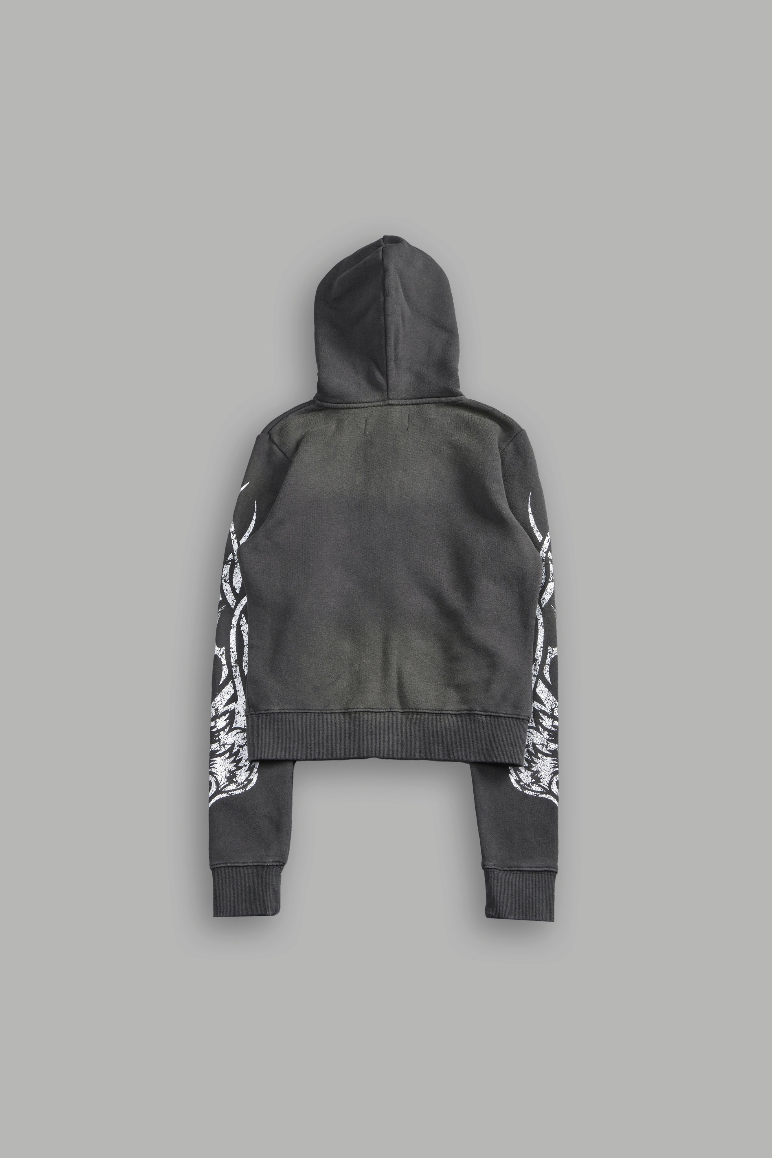 Finite Flame "Iris" Zip Up She Hoodie in Wolf Gray Drift Wash — imagem 4