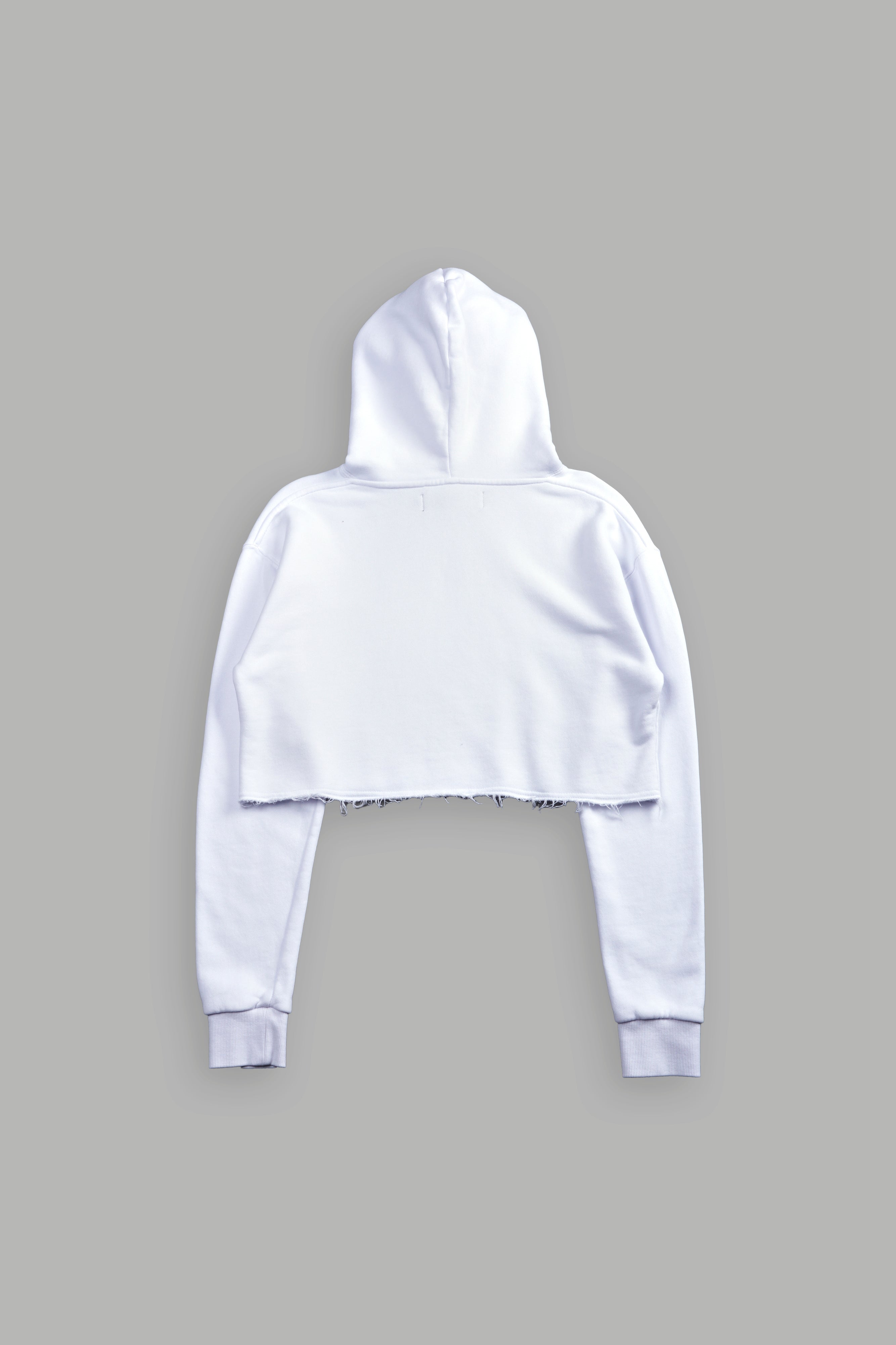 Wolf Pyramid "Pierce" Cropped Hoodie in White — imagem 2