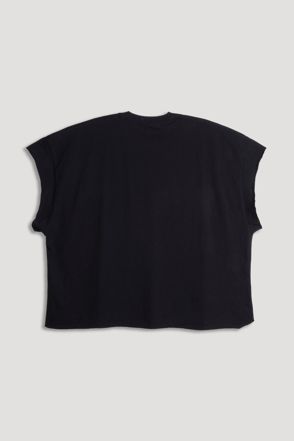 Wolf Head Grunge Cut-Off Tee in Black — imagem 7