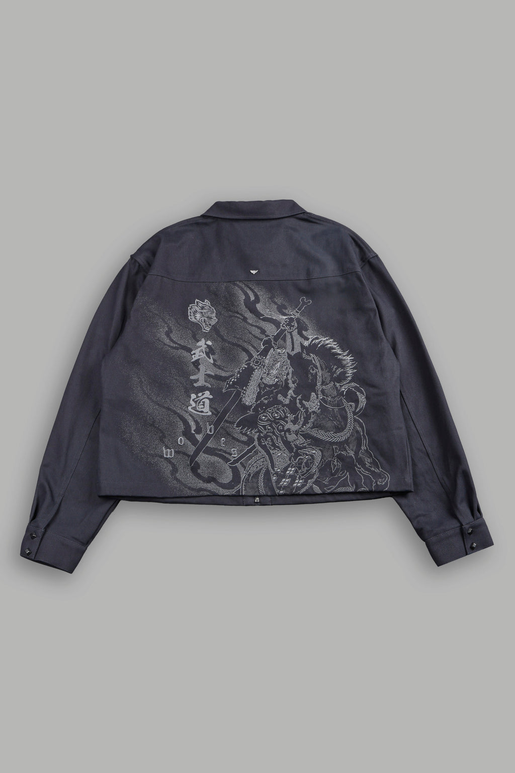 Oni-Genba Redford Shirt Jacket in Washed Navy — imagem 3
