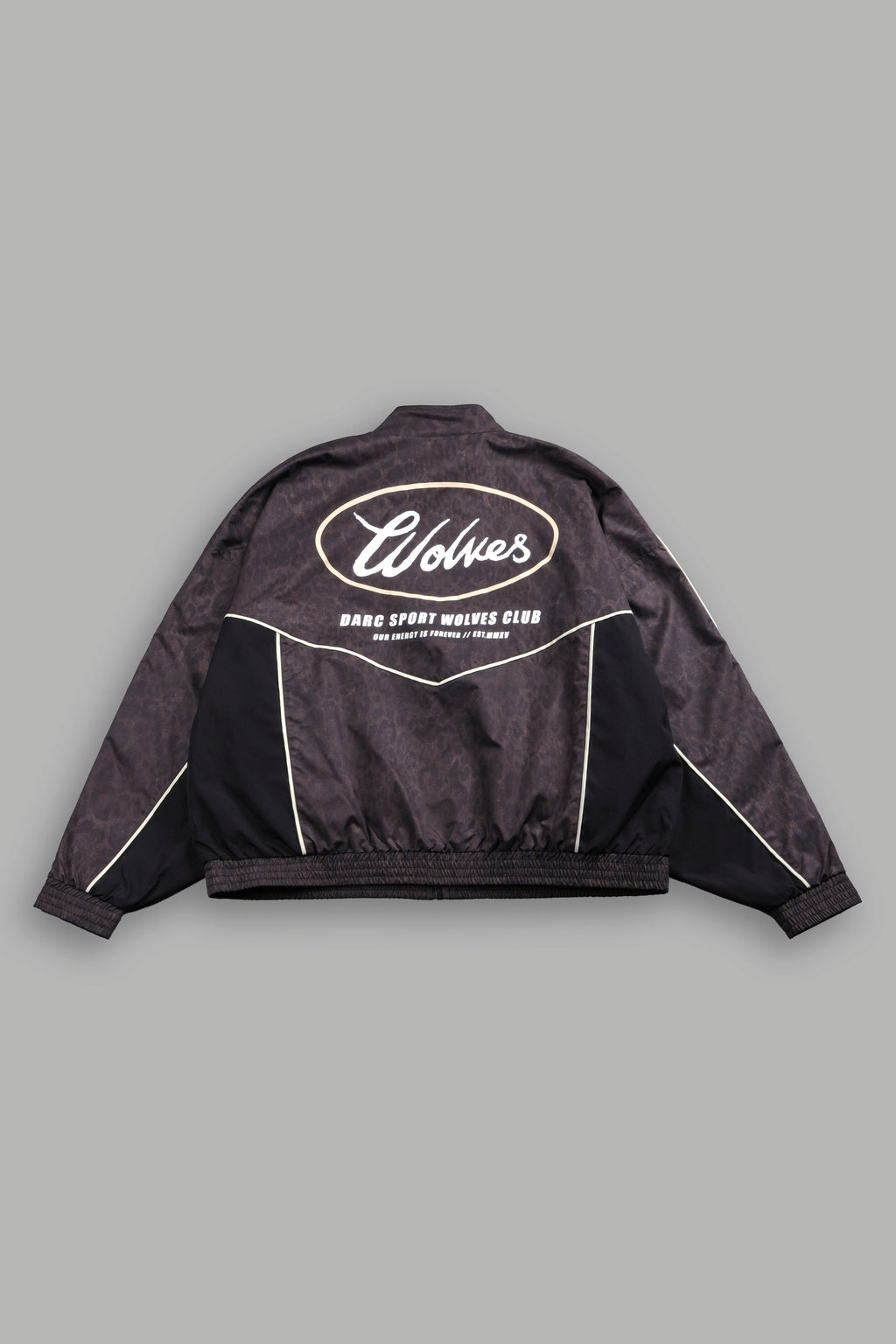 Wolves Energy Frvr Quinn Track Jacket in Darc Brown Leopard