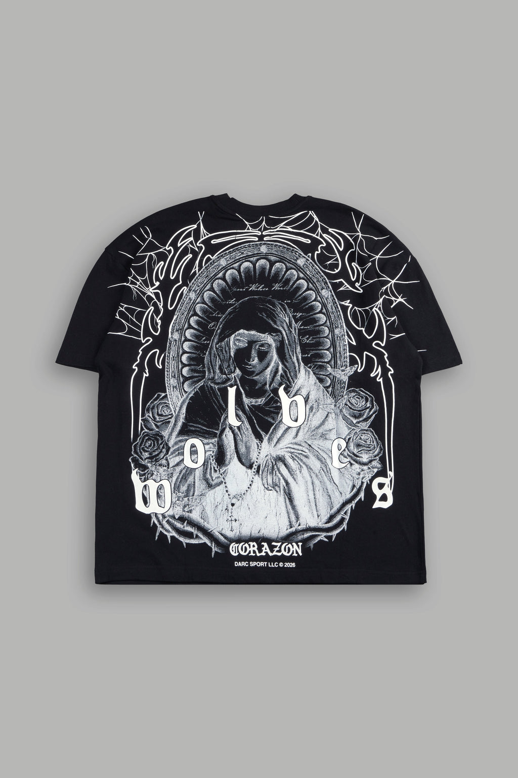 Sacred Lady Premium Oversized Tee In Black