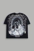 Sacred Lady Premium Oversized Tee In Black