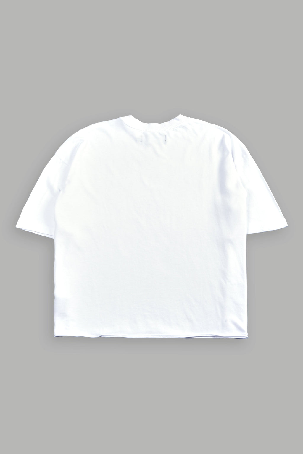 Mickey Chopper Premium Raw Hem Box Cut Tee in White