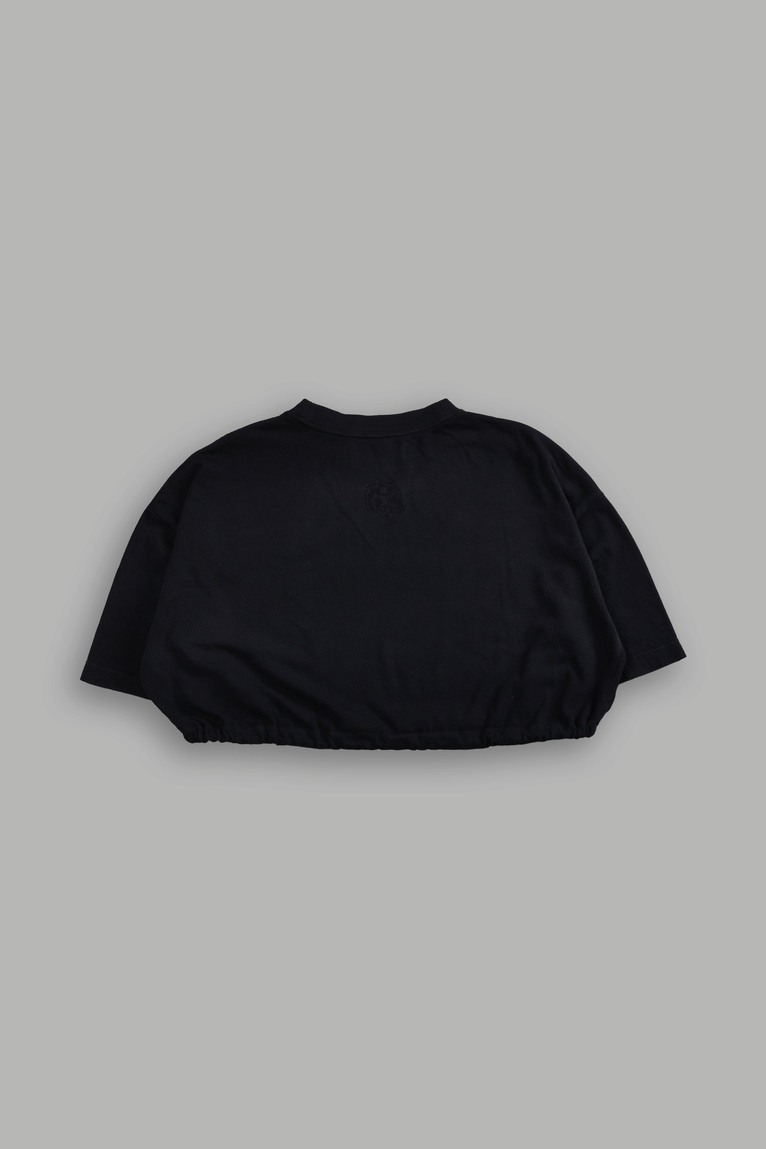 Forged From Iron Bungee Cropped Tee in Black Horizon Sun Fade — imagem 4