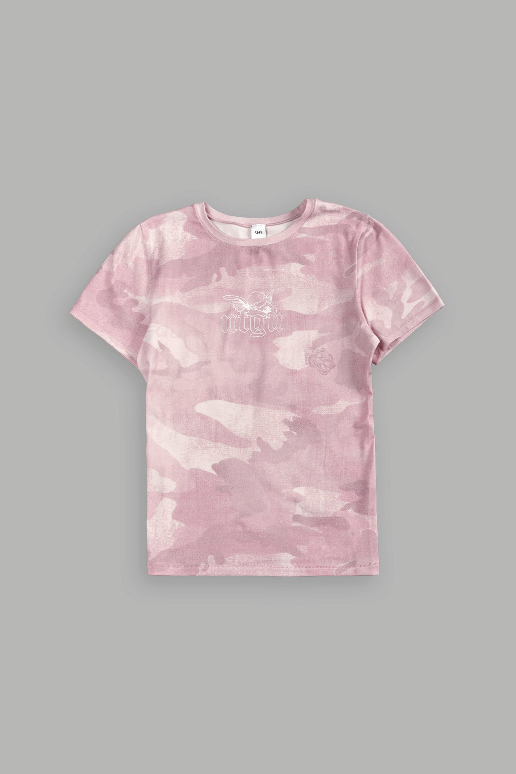 Cherub NFGU "Eden" S/S Tee in Blush Vintage Woodland Camo — imagem 1