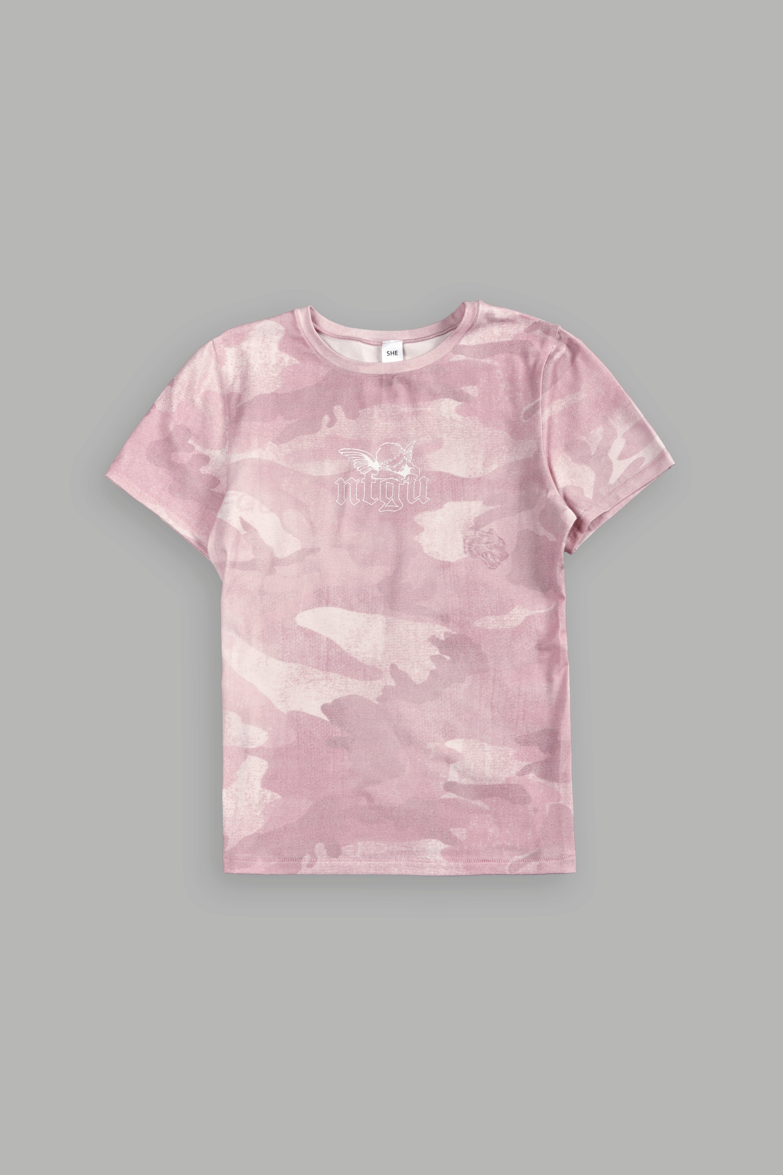 Cherub NFGU "Eden" S/S Tee in Blush Vintage Woodland Camo — imagem 1