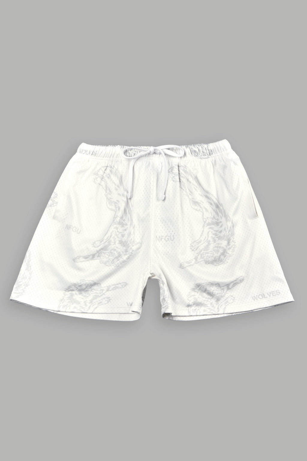 Leap Of Faith V2 Mesh Shorts In White - imagem 1