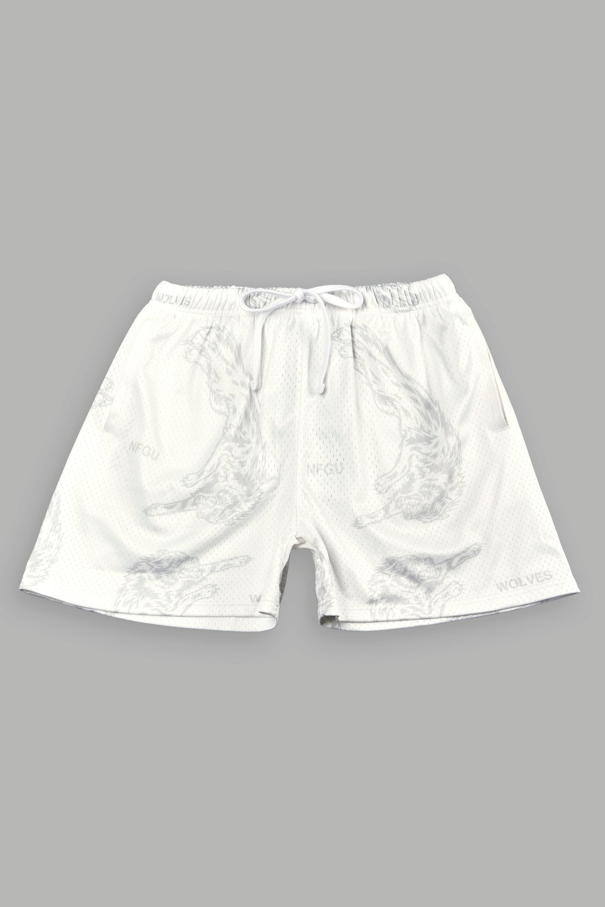 Leap Of Faith V2 Mesh Shorts In White - imagem 1