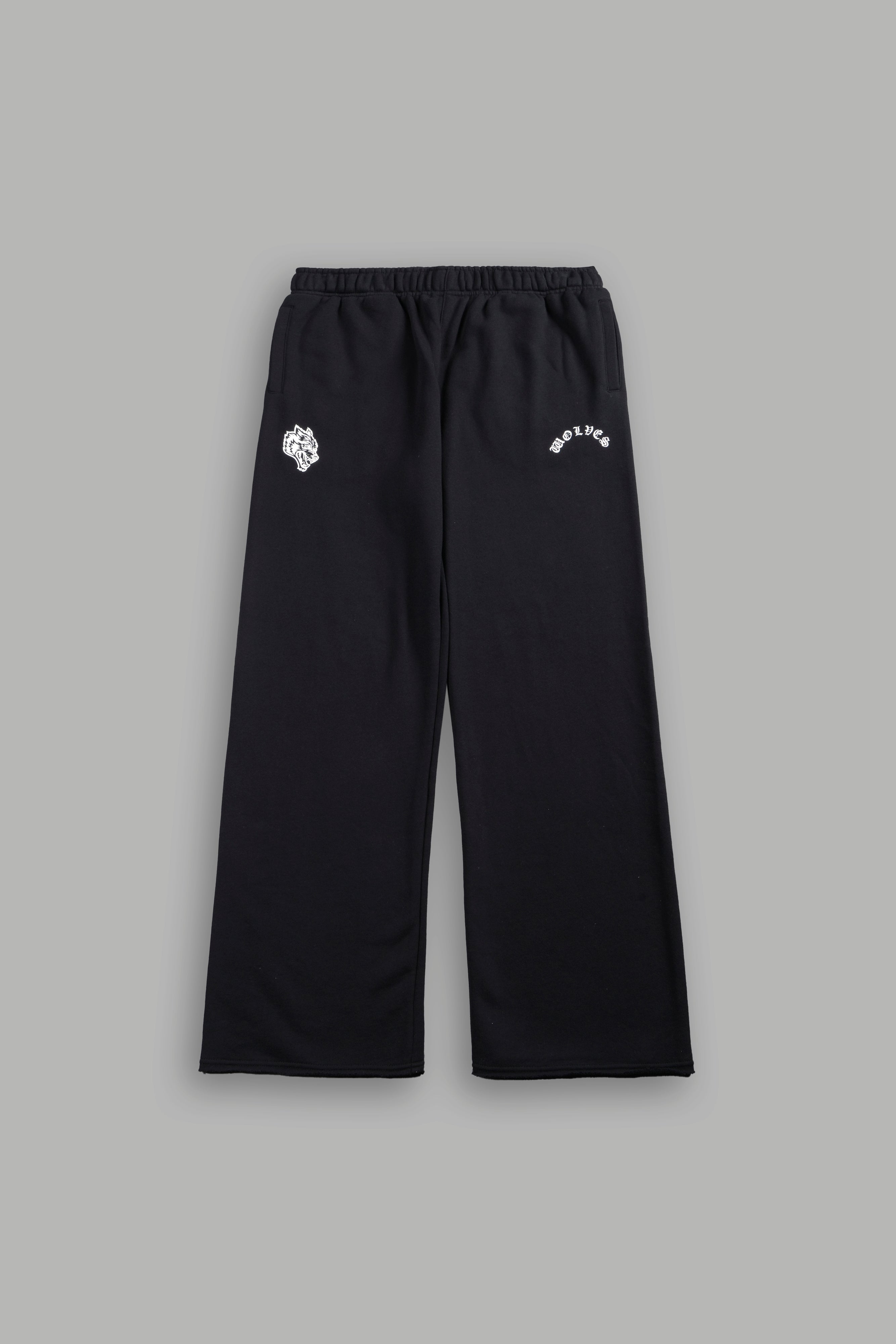 Wolves Chopper Big Cozy Sweats in Black