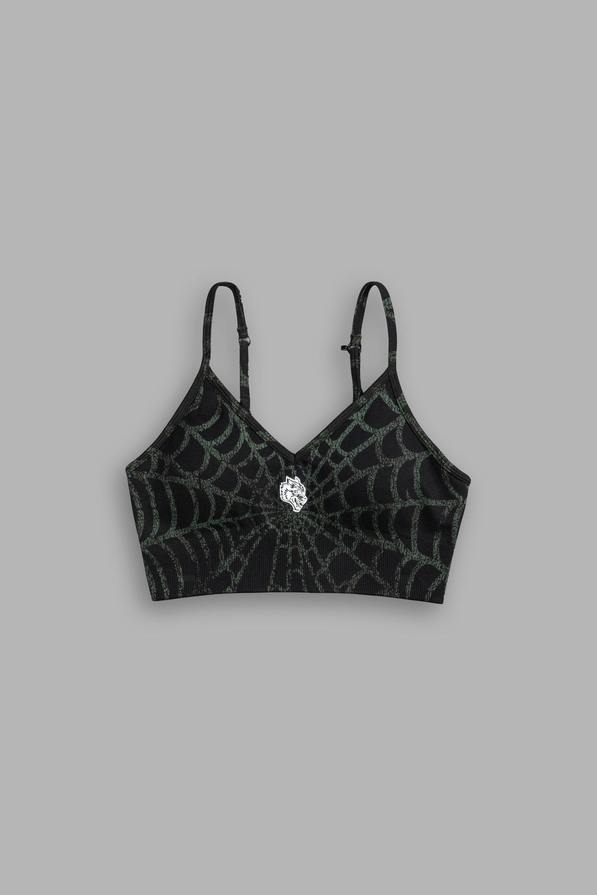 Hesh "Everson Seamless" Sports Bra in Black/Green Symbiote Web - imagem 6