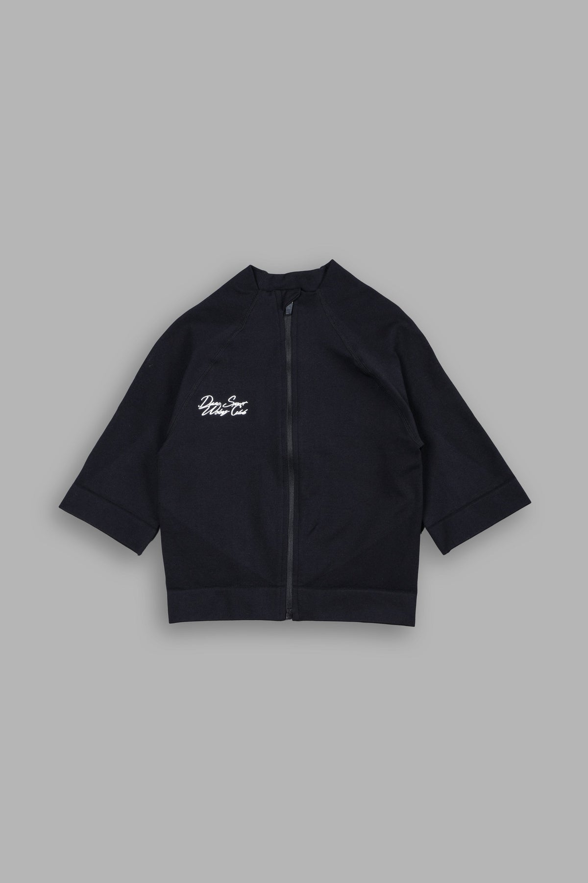 Written In Stone "Everson Seamless" Yasmin S/S Zip Top in Black - imagem 3