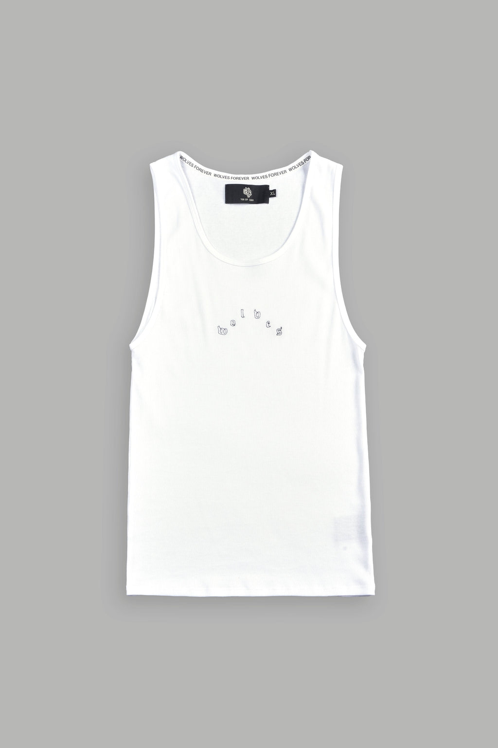 Pyramid Ribbed Tank V2 In White