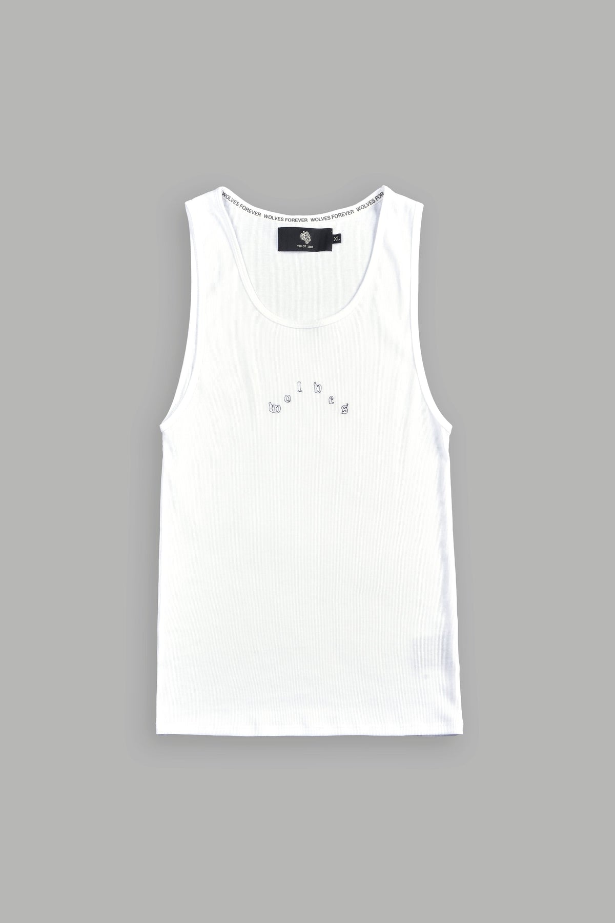 Pyramid Ribbed Tank V2 In White