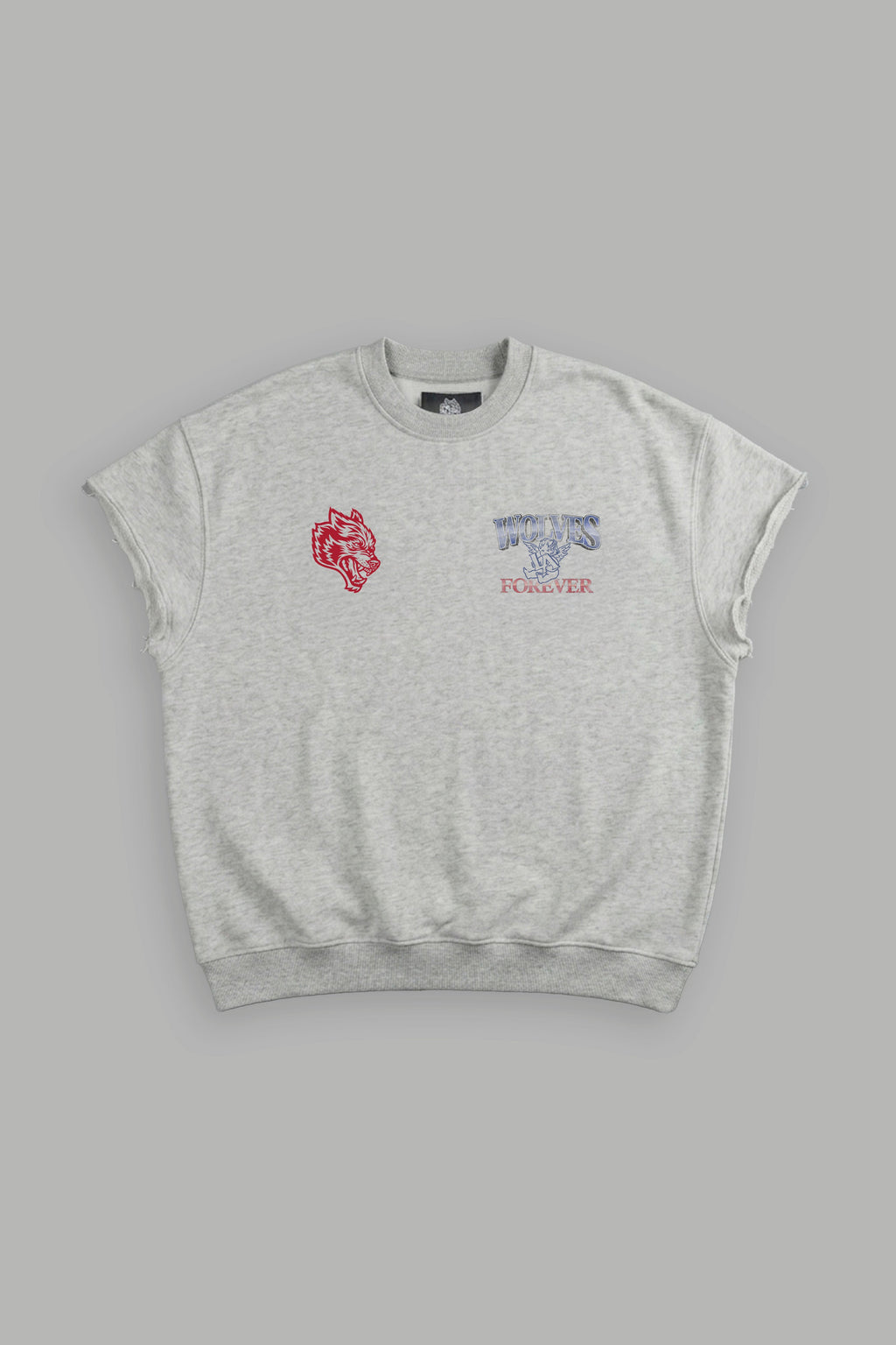 La Heritage Cap Sleeve London Crewneck in Light Athletic Gray — imagem 2