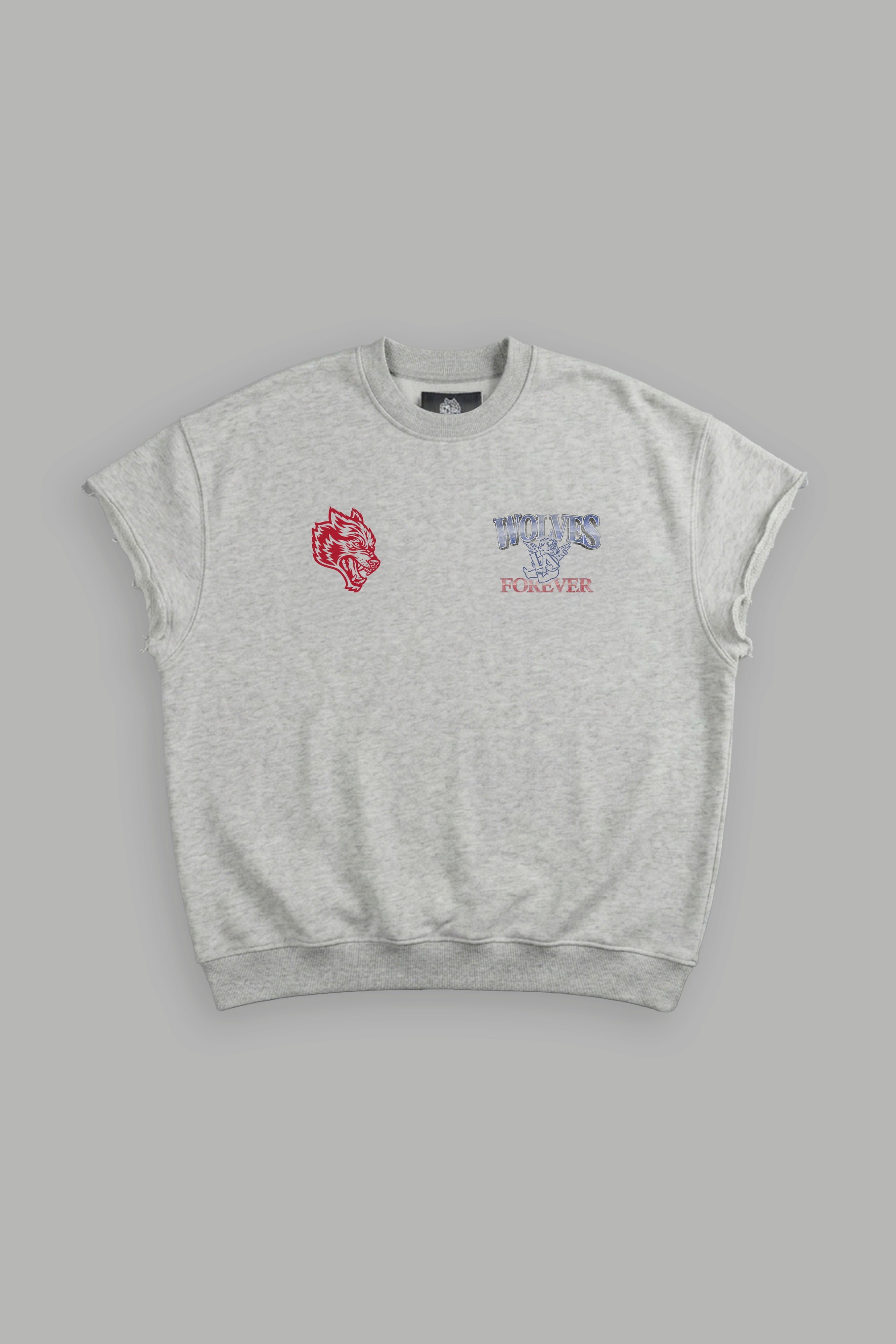 La Heritage Cap Sleeve London Crewneck in Light Athletic Gray — imagem 2
