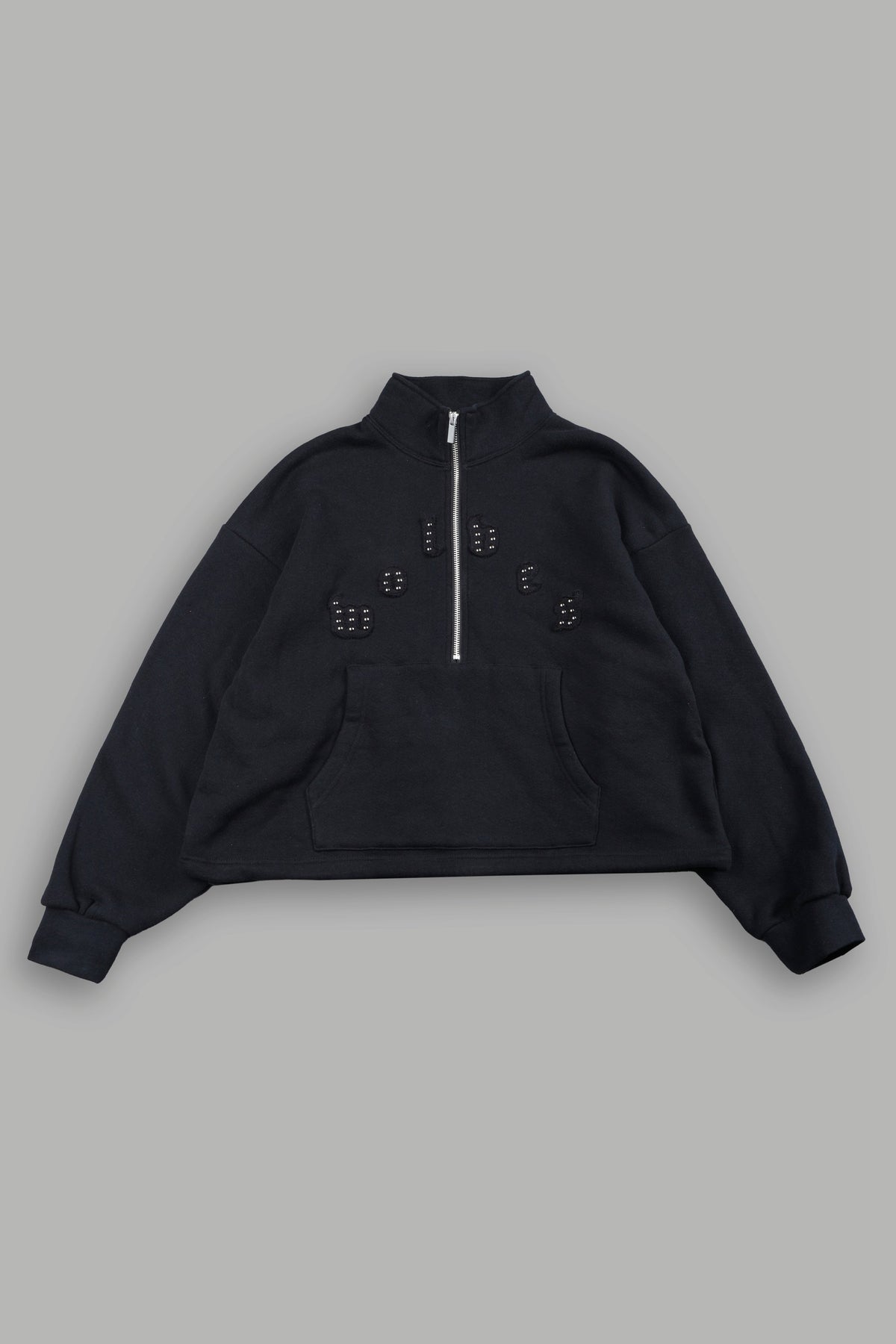 Stud Pyramid She Everson Mockneck Sweater In Black - imagem 7