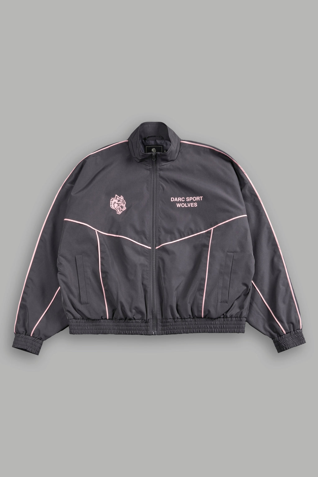 Darc Sport Wolves Quinn Track Jacket in Wolf Gray/Cherry Blossom — imagem 4