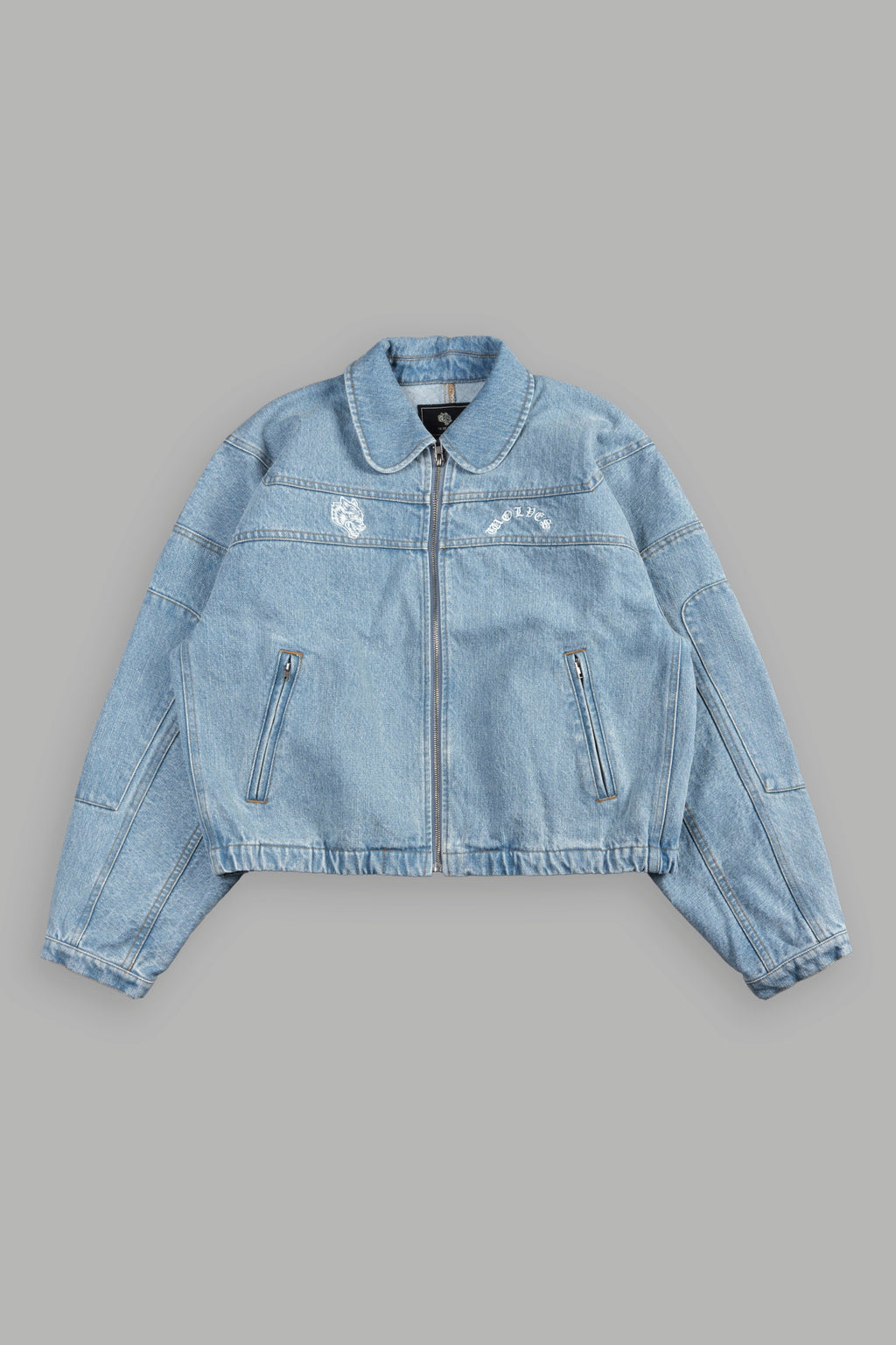 Sakura Forever Denim Bomber in Light Wash — imagem 6