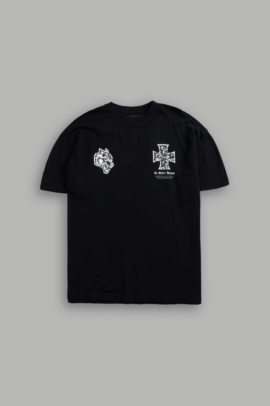 Iron Wolf Pack "Premium" Oversized Tee in Black - imagem 3