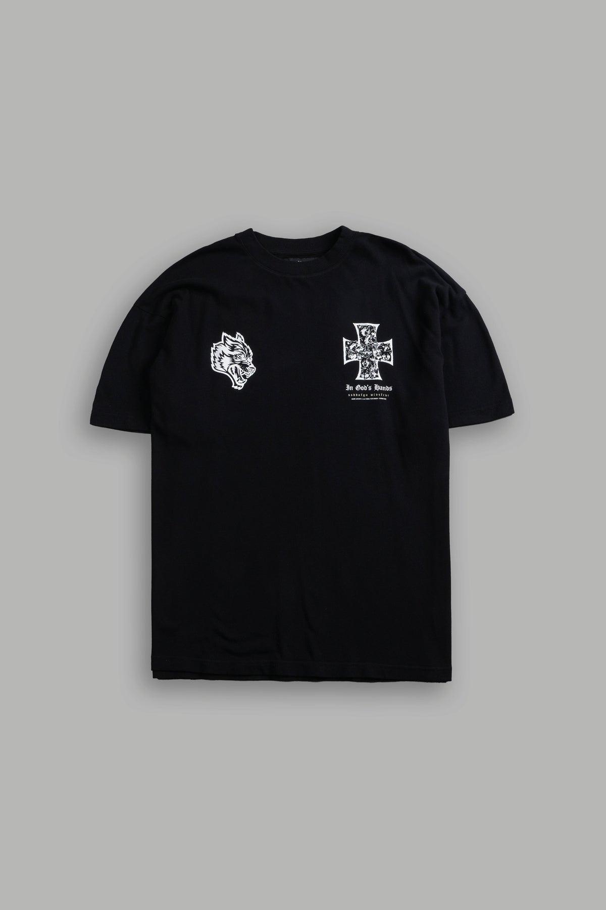 Iron Wolf Pack "Premium" Oversized Tee in Black - imagem 3