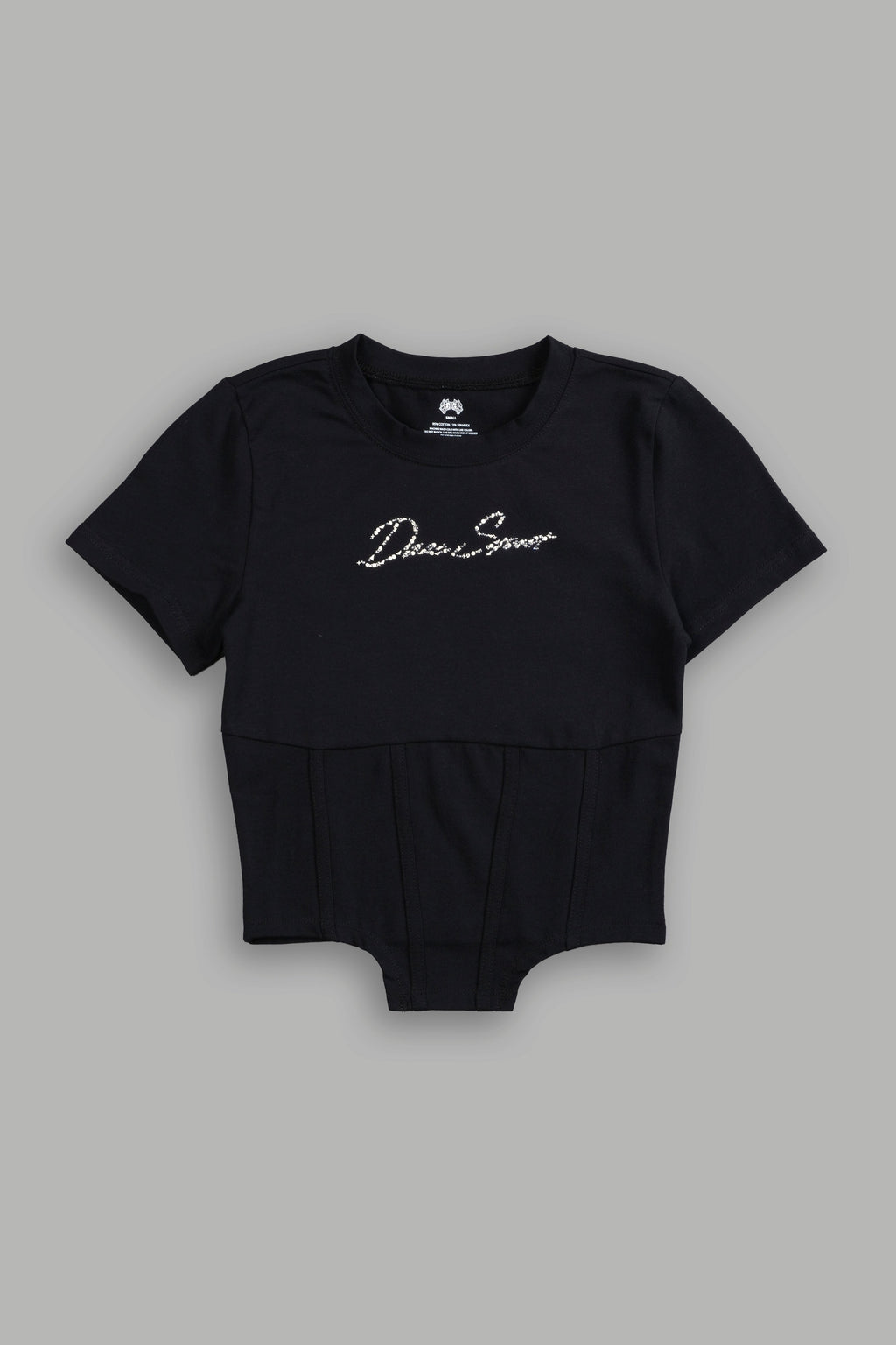 Darc Star Salem Corset Tee in Black — imagem 1