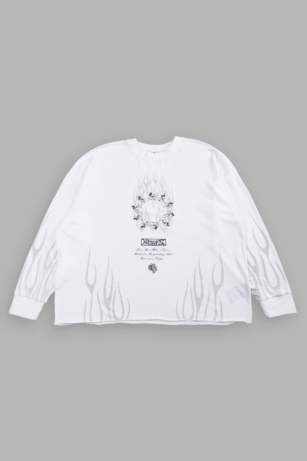 Mickey Forever Premium Box Cut Ls Tee in Cream