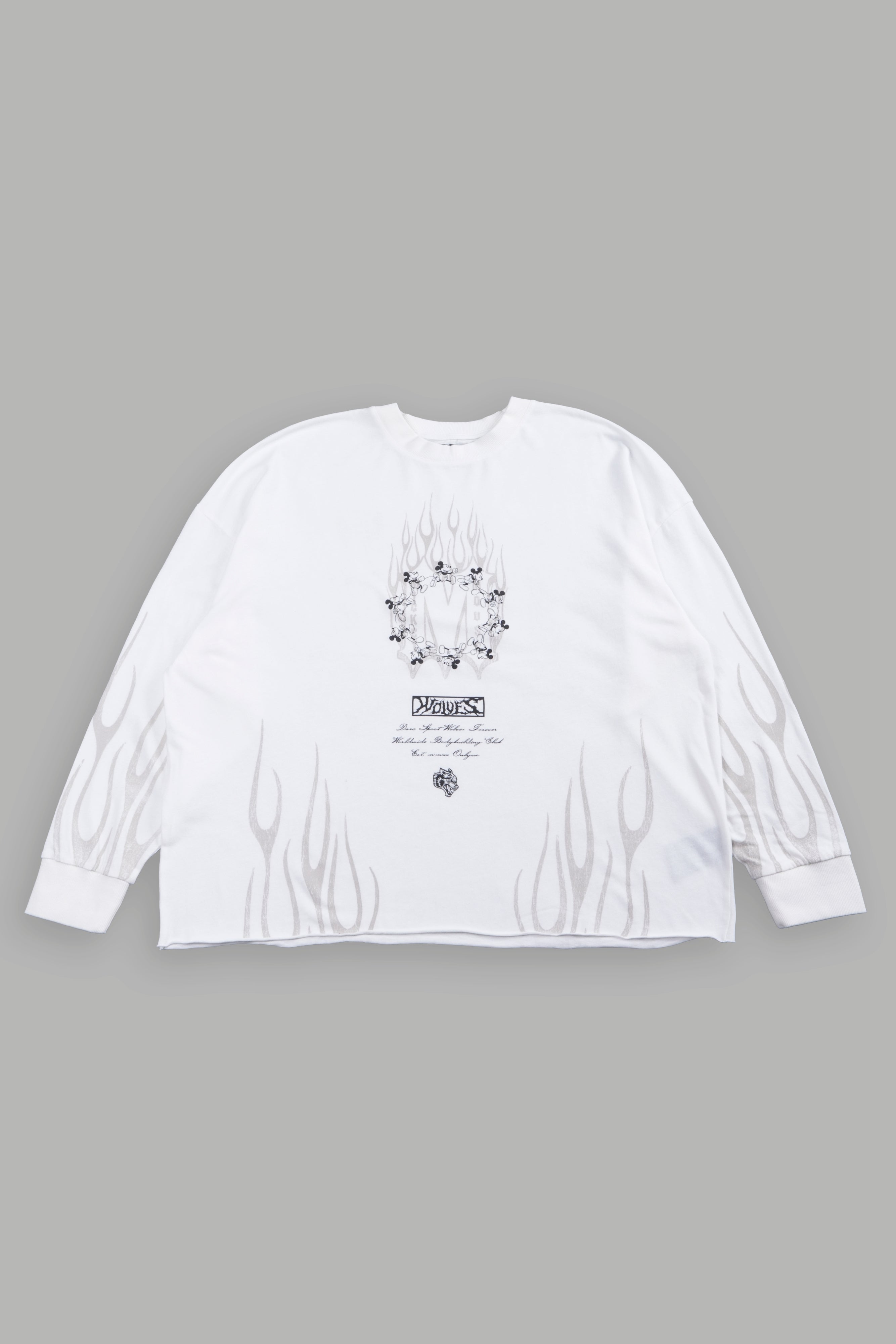Mickey Forever Premium Box Cut Ls Tee in Cream