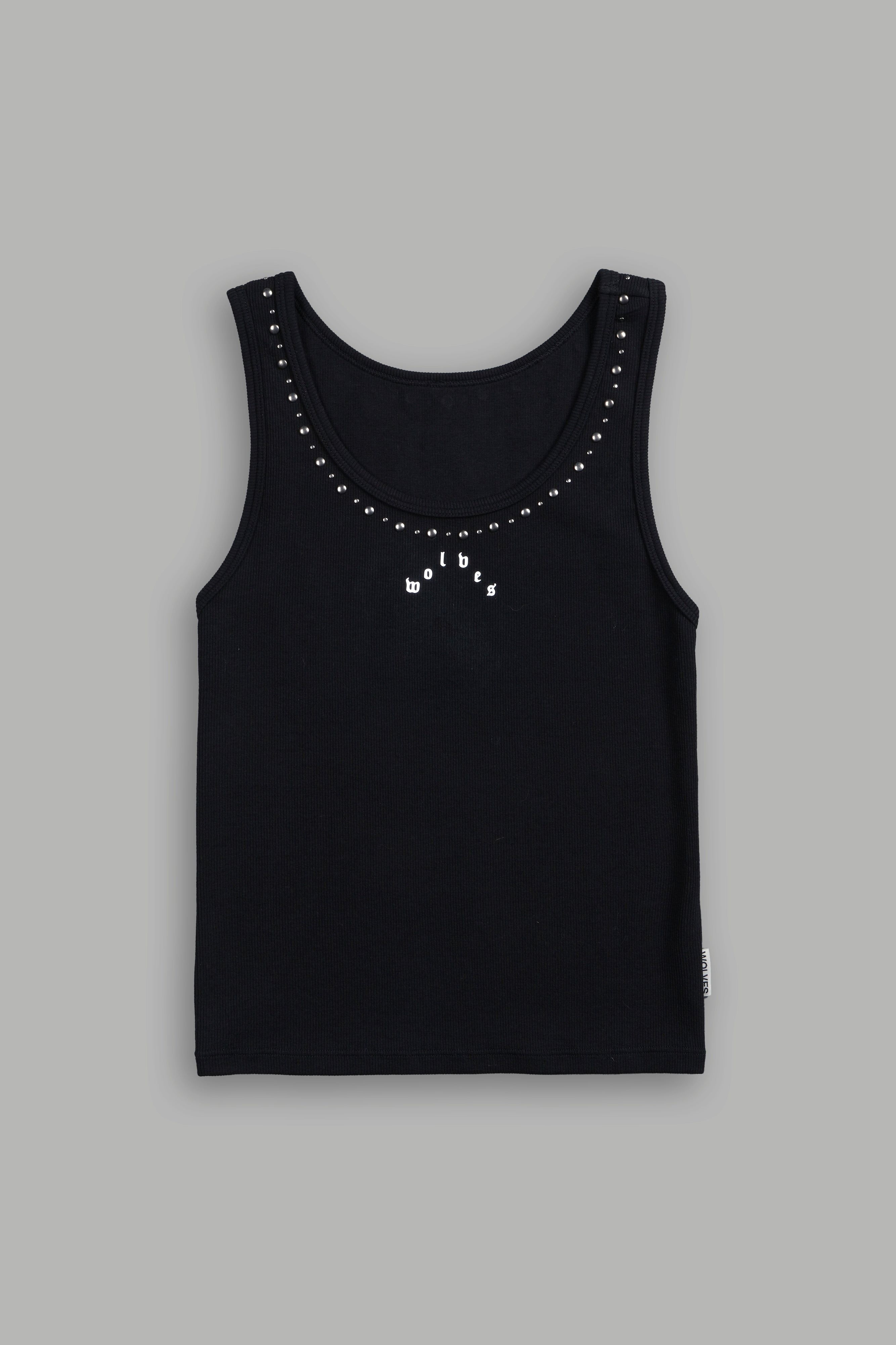 Stud Pyramid Liv Tank Top in Black