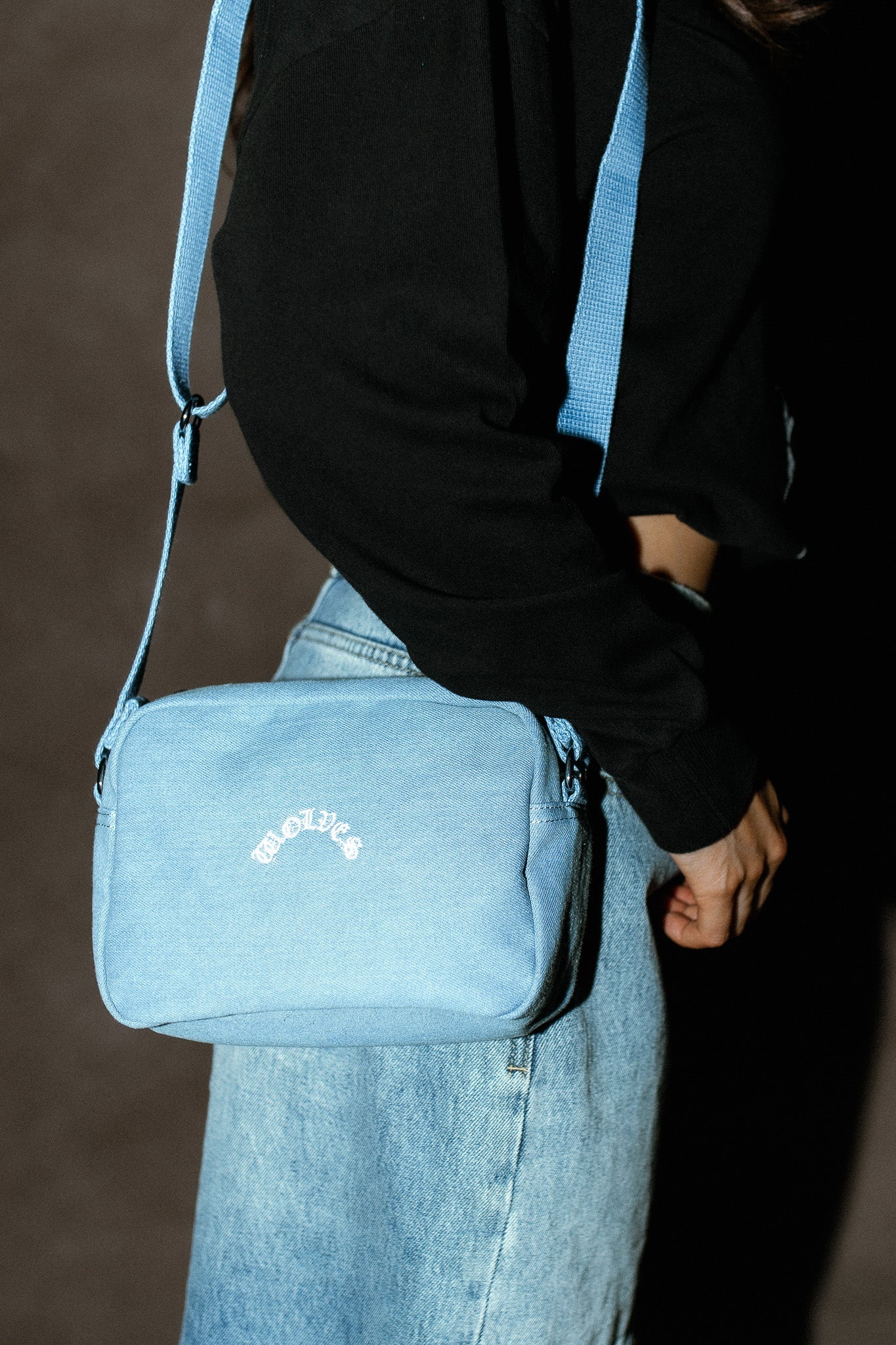 Wolves OnlyUs Reeves Side Bag in Denim